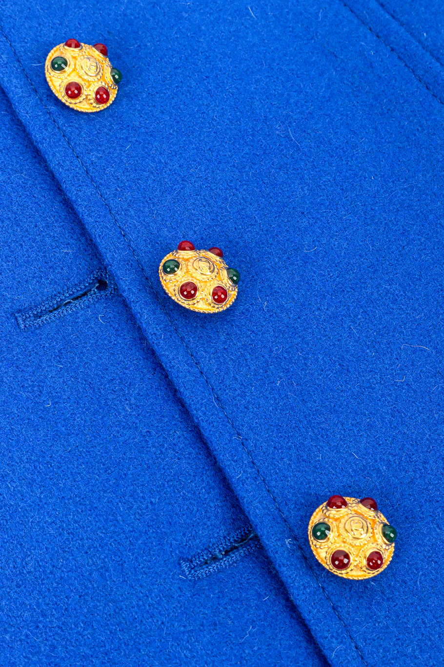 Velvet Collar Wool Jacket - Image 5