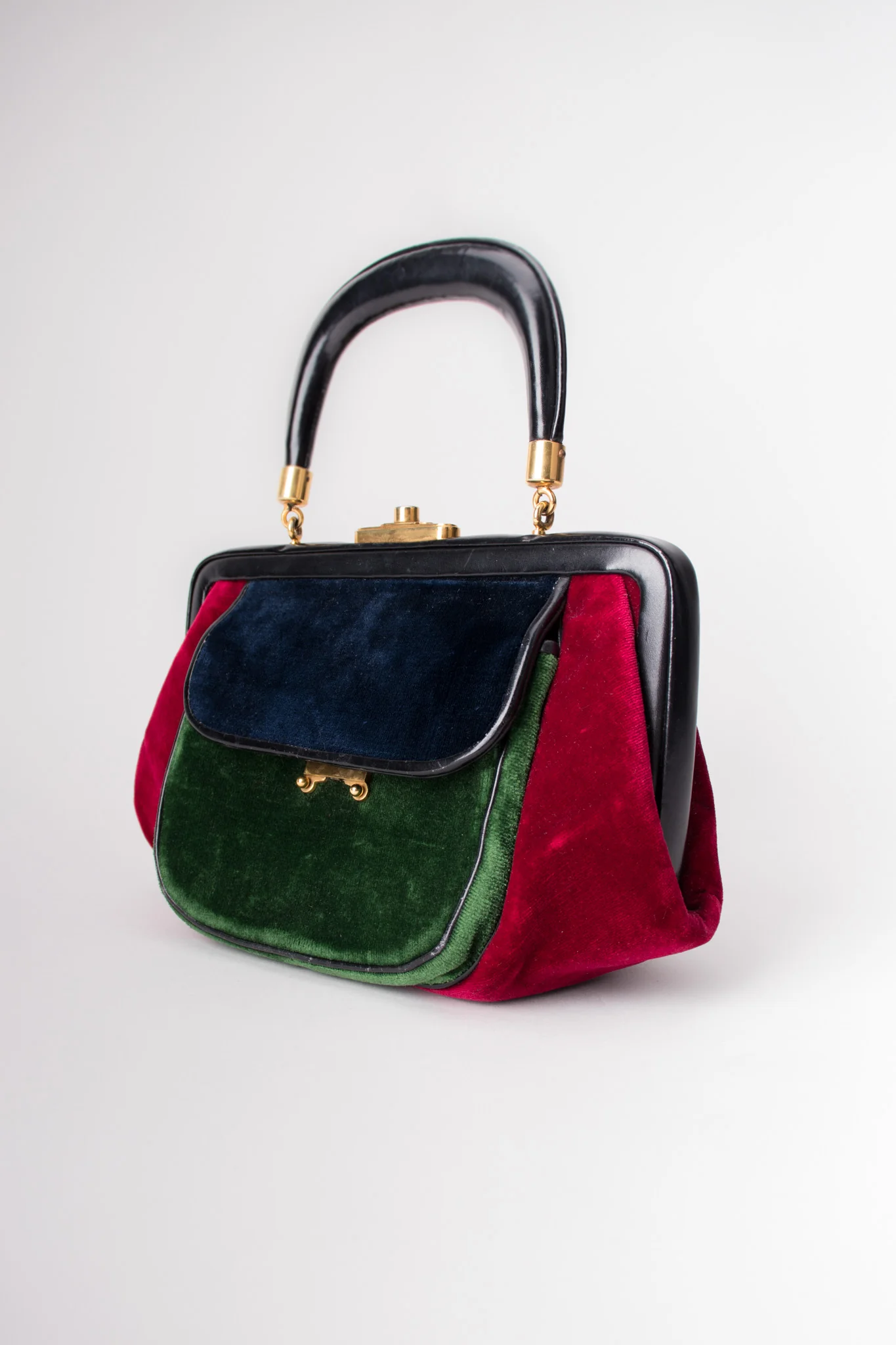 Velvet Colorblocked Bagonghi Bag - Image 7