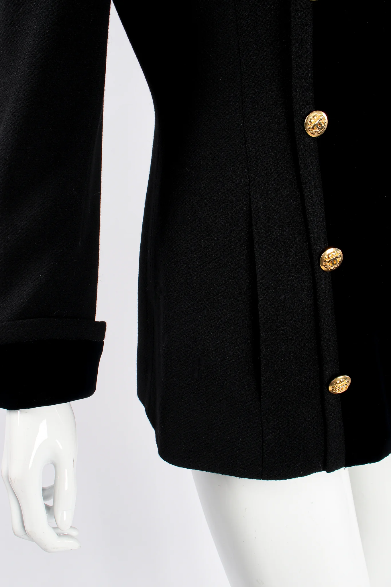 Velvet Contrast Uniform Peacoat - Image 12