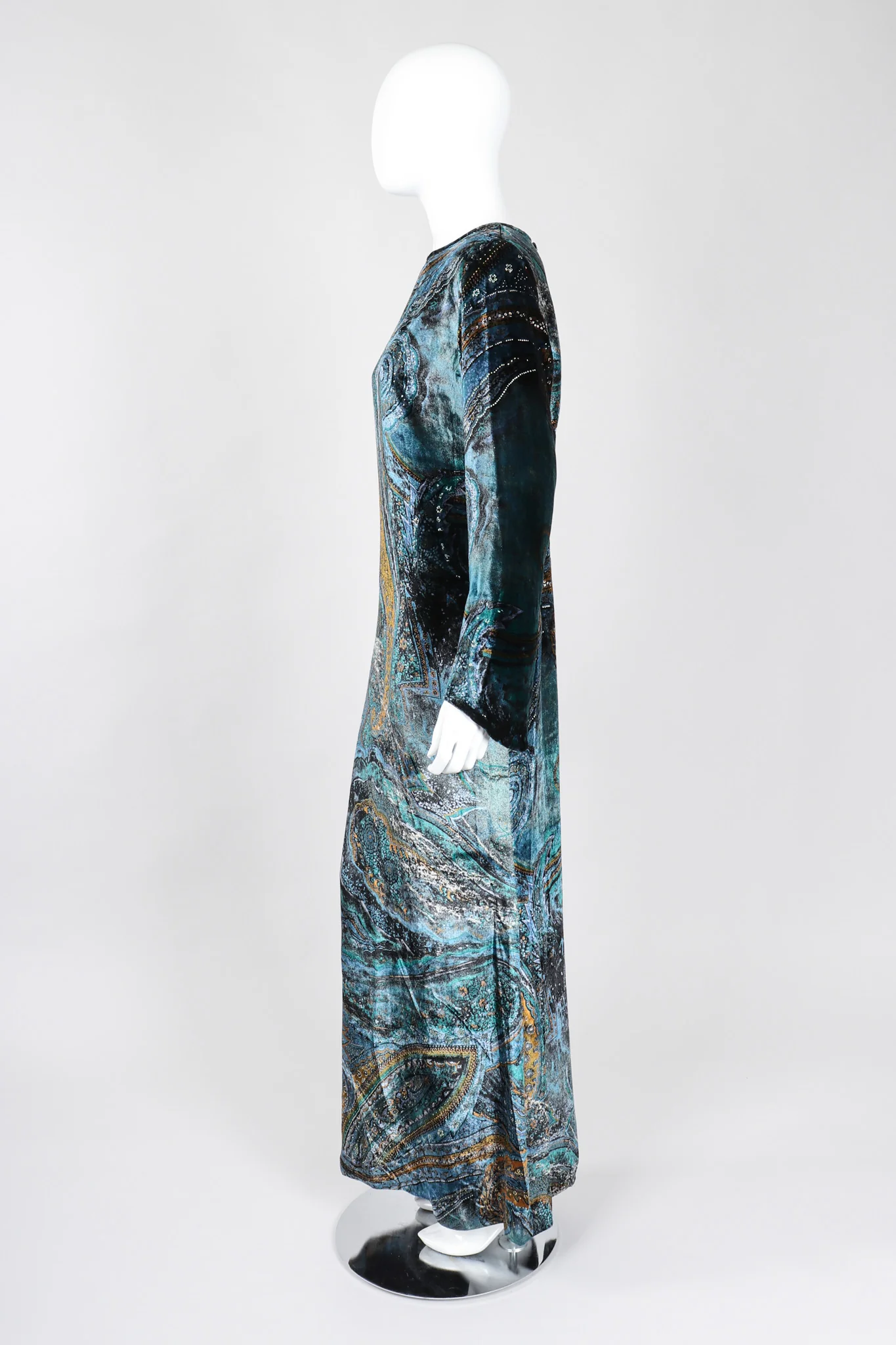 Velvet Cosmic Paisley Gown - Image 4
