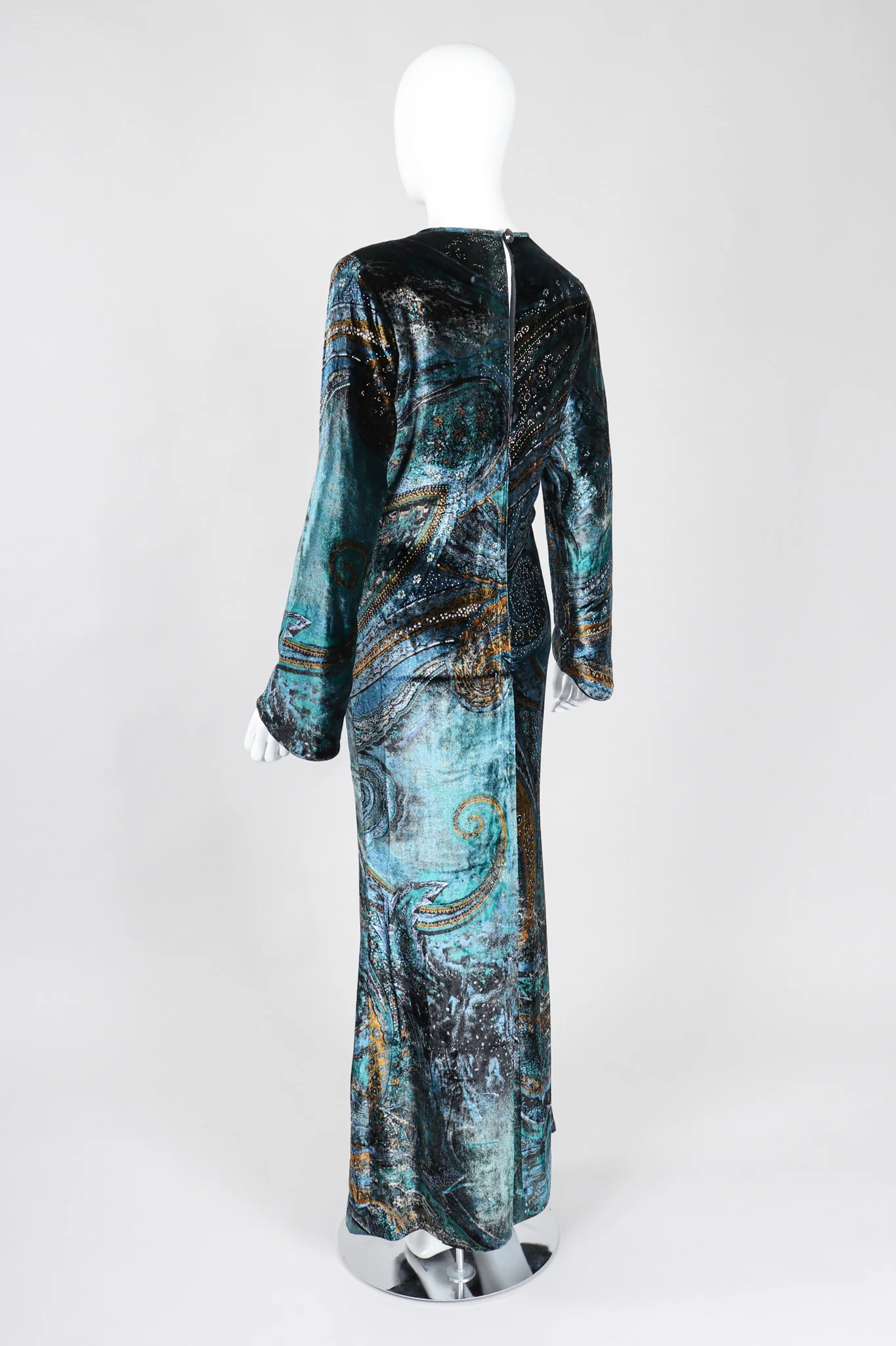 Velvet Cosmic Paisley Gown - Image 5