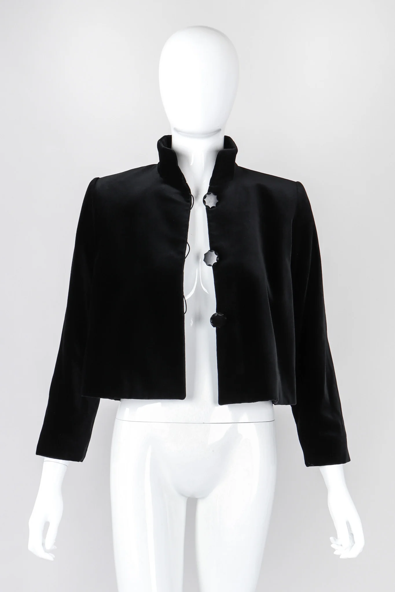 Velvet Cropped Swing Jacket - Image 6