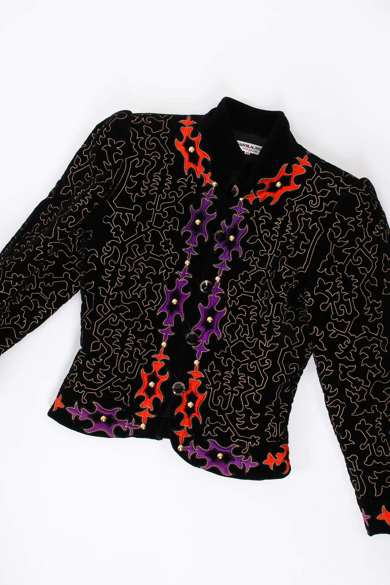 Velvet Embroidered Jacket - Image 13