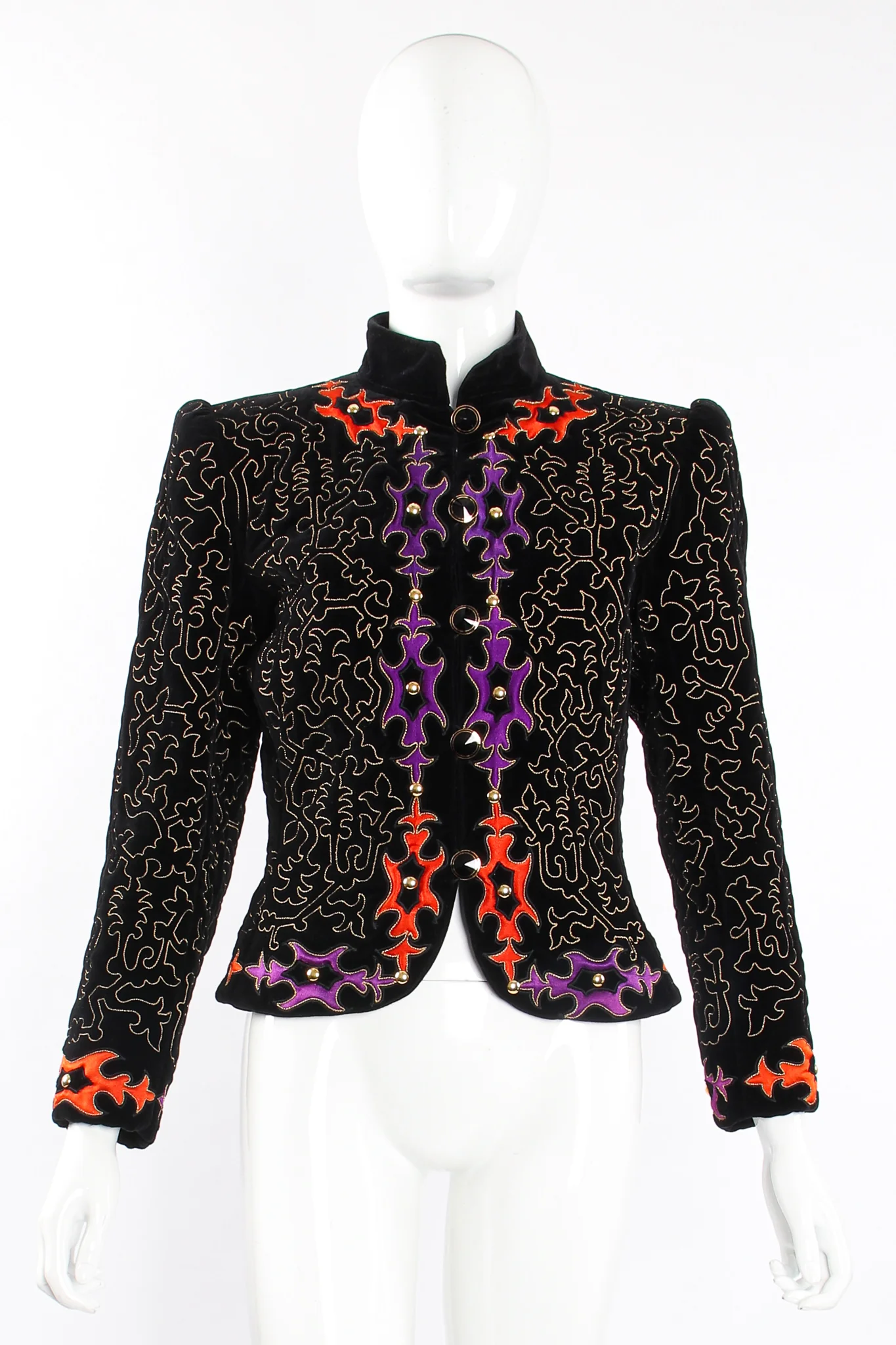 Velvet Embroidered Jacket - Image 5