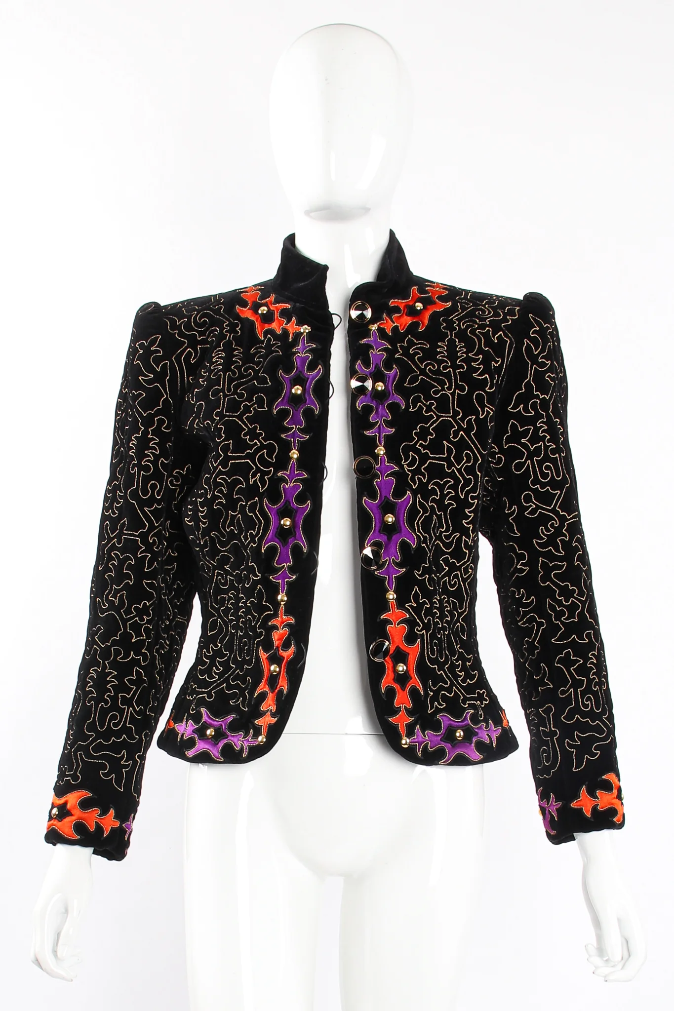 Velvet Embroidered Jacket - Image 6