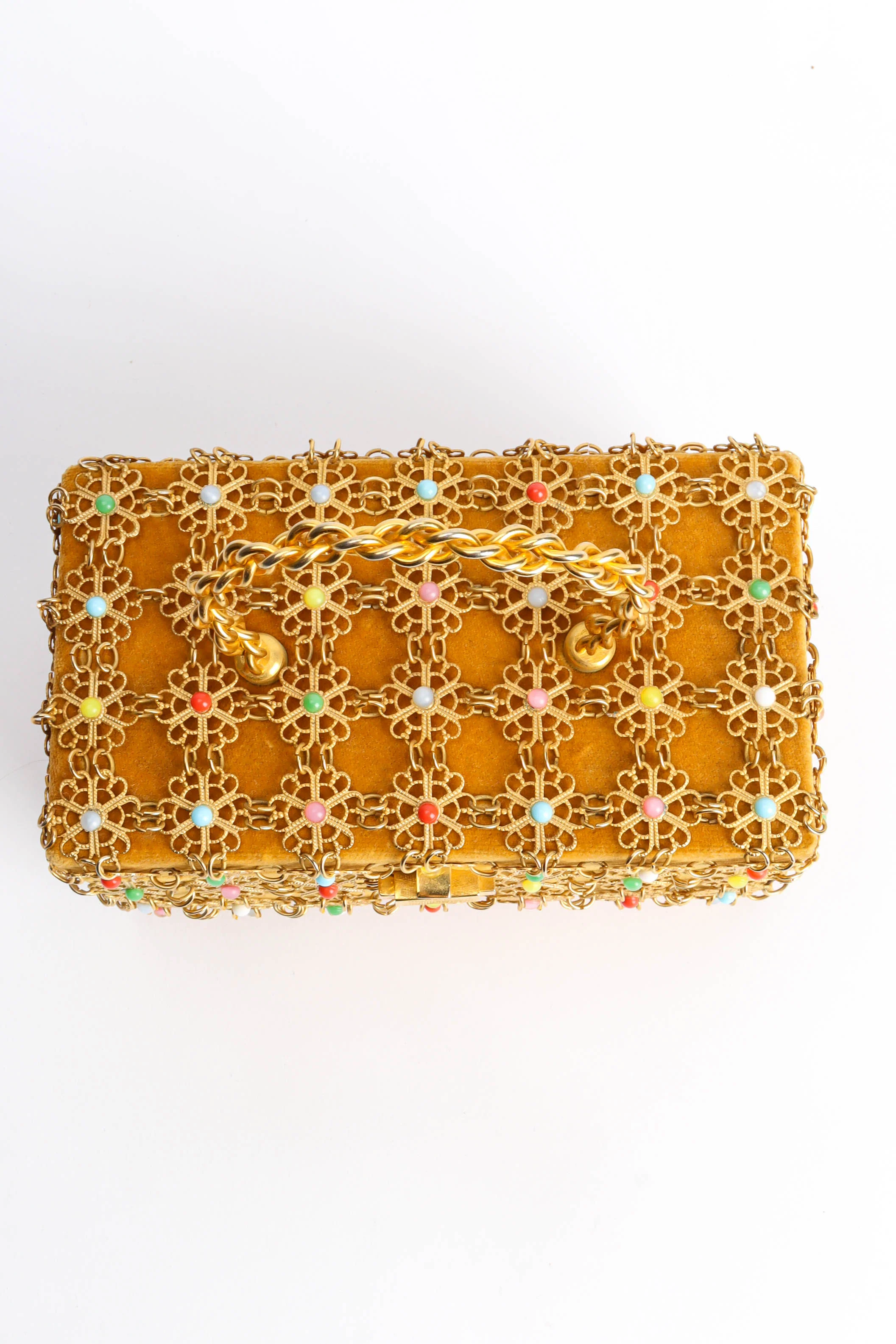 Velvet Filigree Pastel Box Bag - Image 5