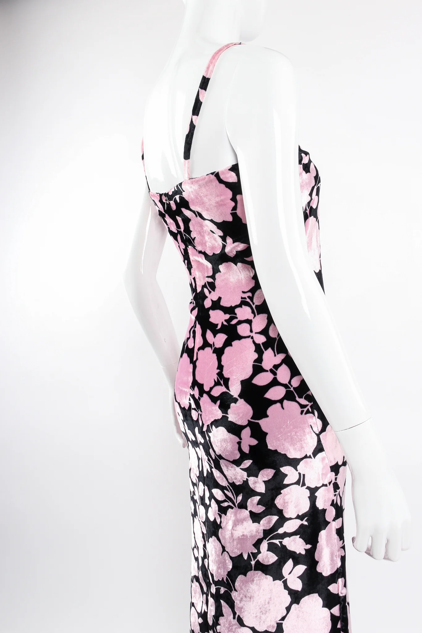 Velvet Floral Silhouette Gown - Image 2