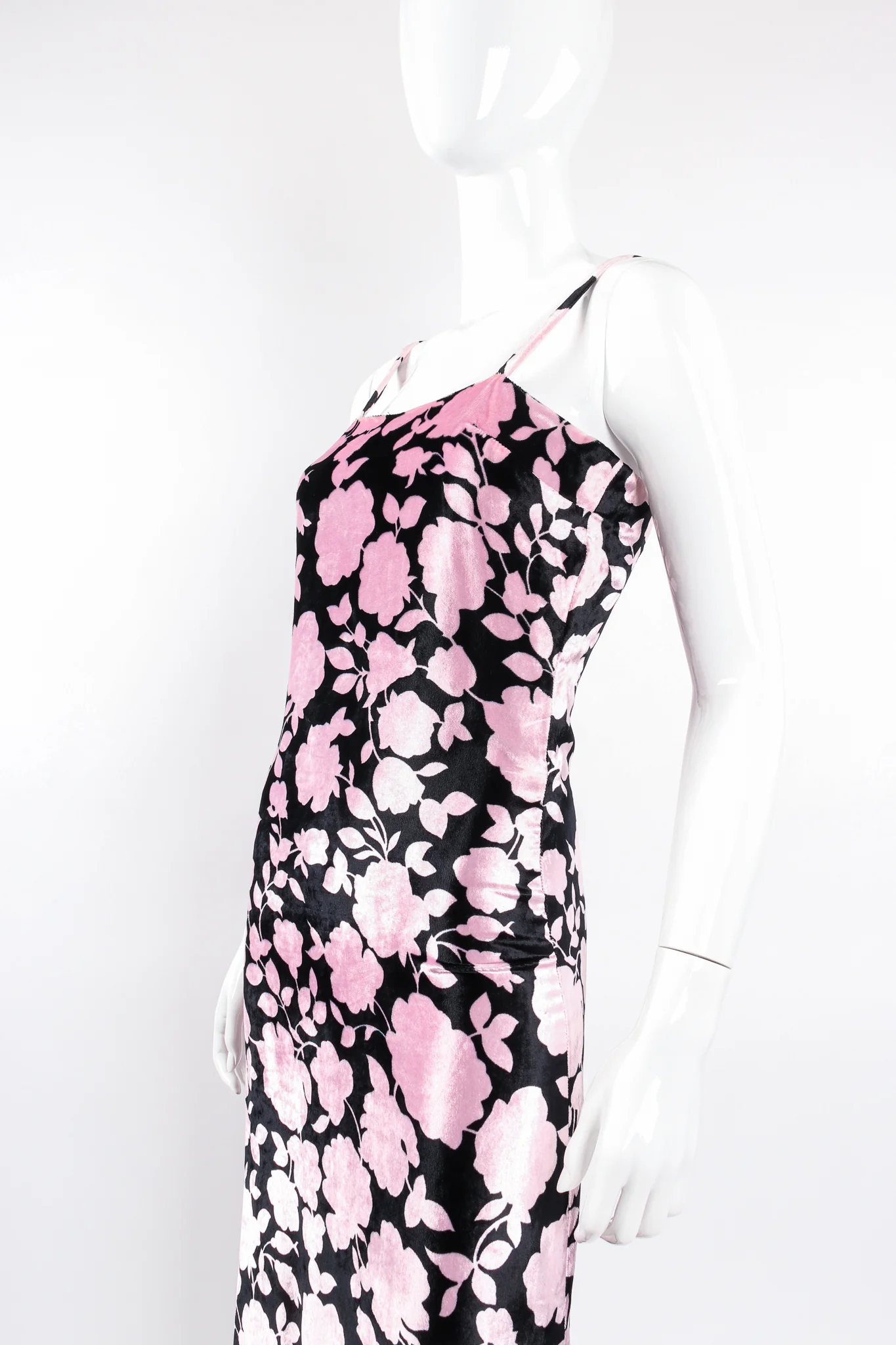 Velvet Floral Silhouette Gown - Image 4