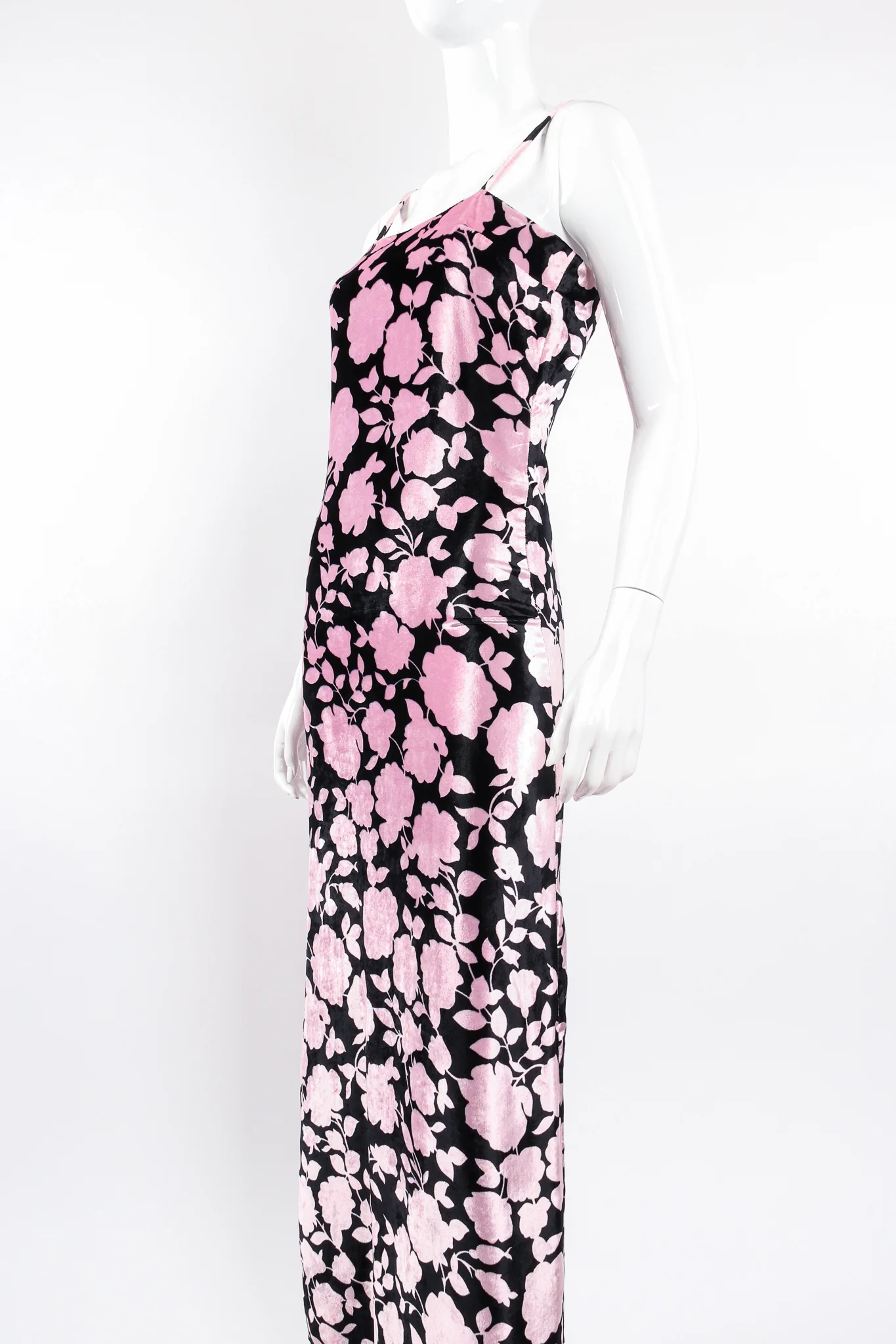 Velvet Floral Silhouette Gown - Image 5