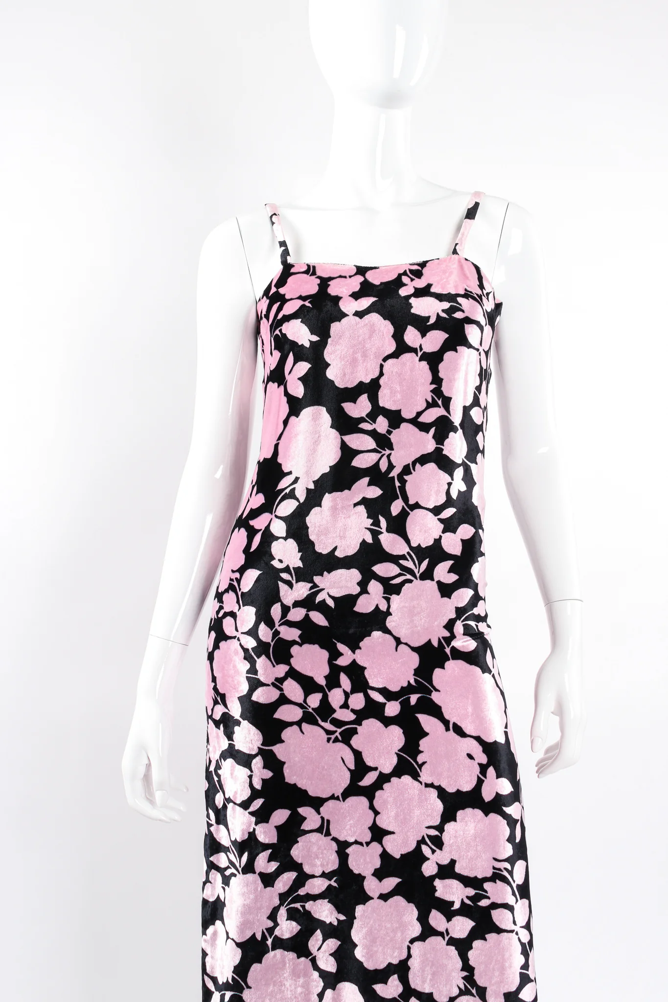 Velvet Floral Silhouette Gown - Image 6