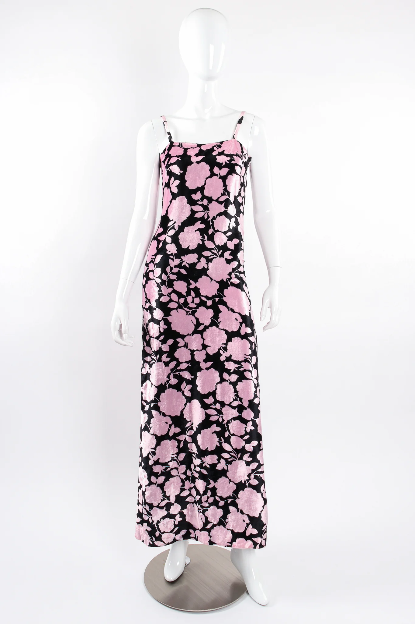 Velvet Floral Silhouette Gown - Image 7