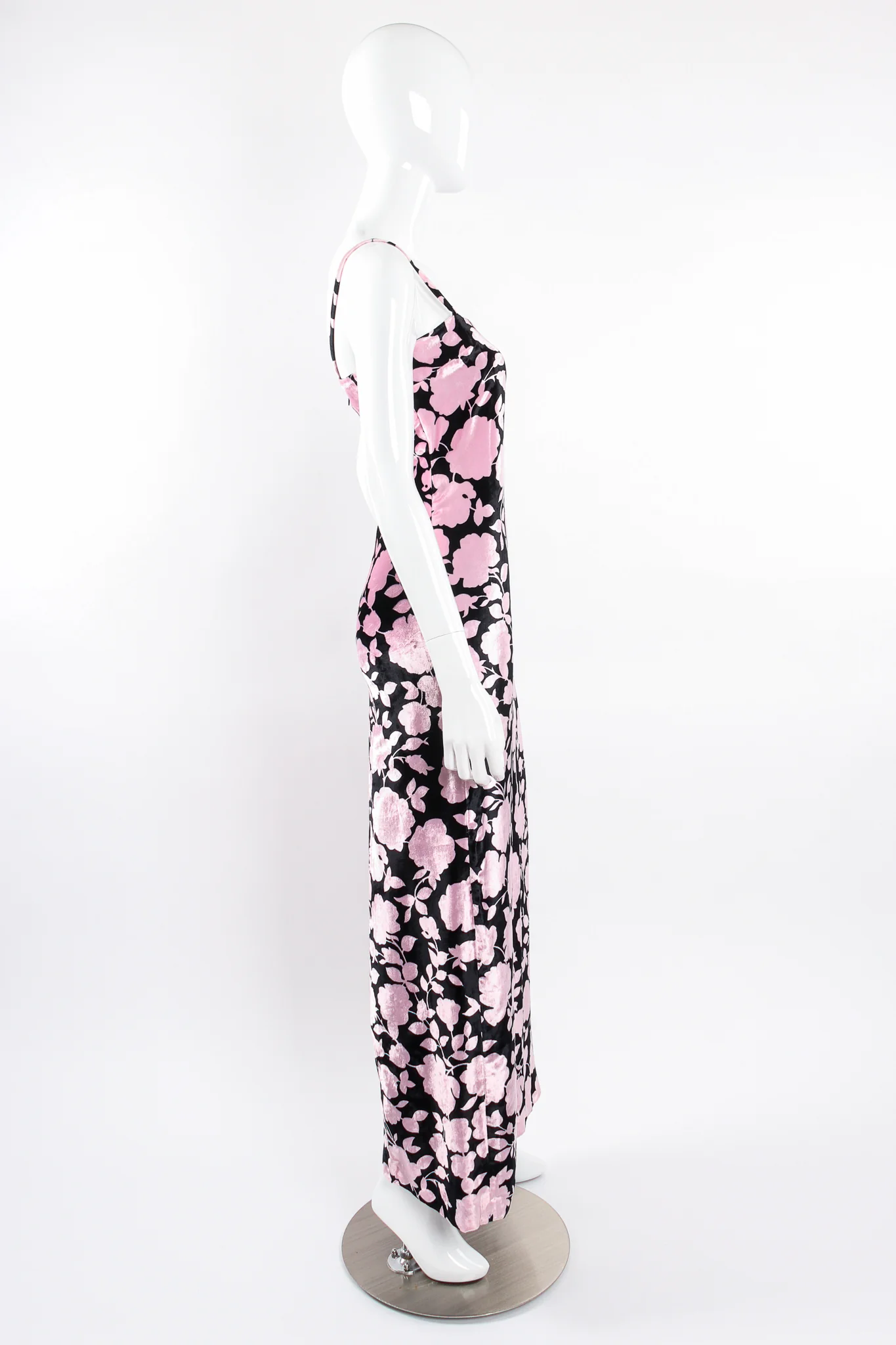 Velvet Floral Silhouette Gown - Image 8