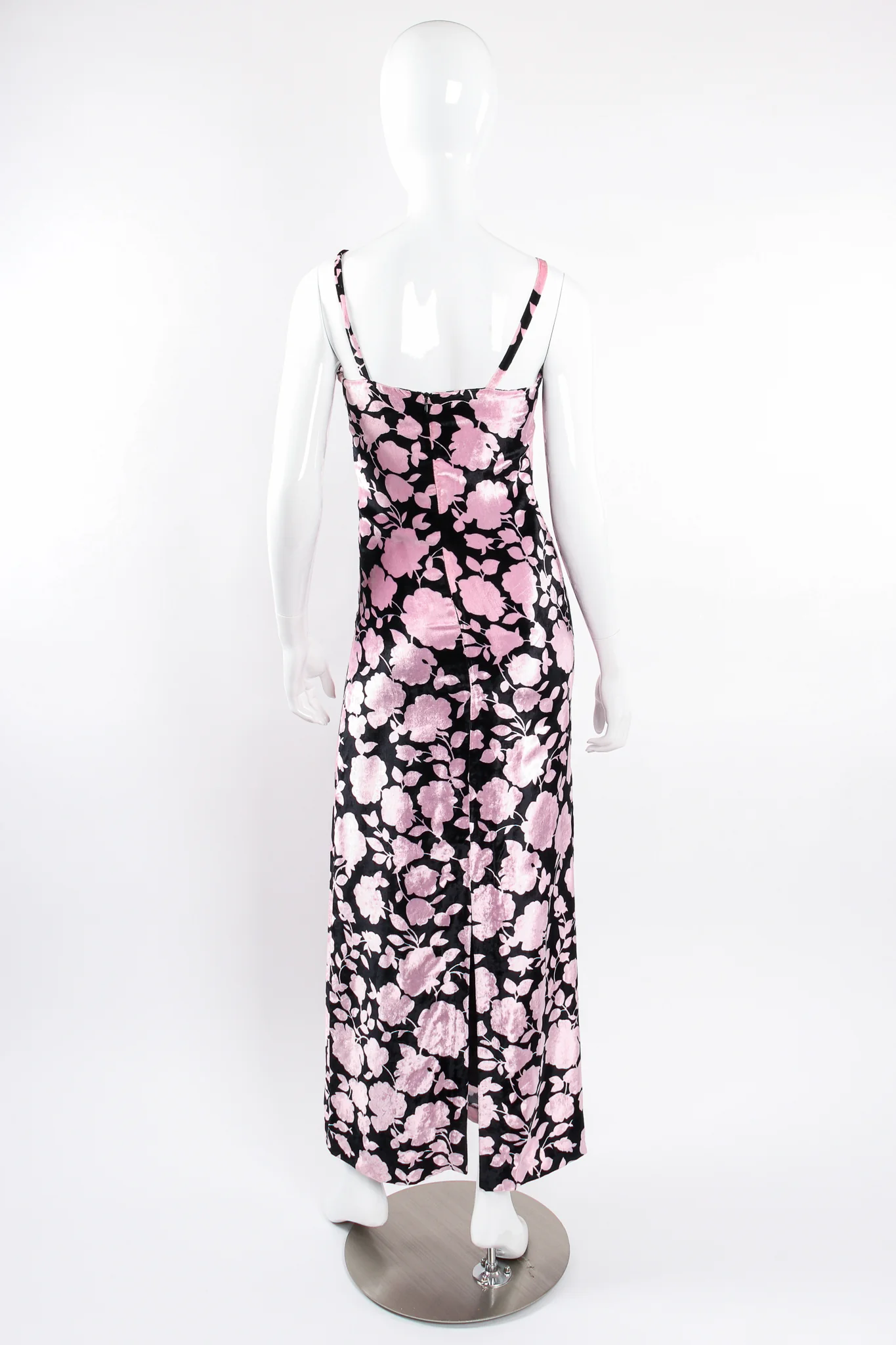 Velvet Floral Silhouette Gown - Image 9