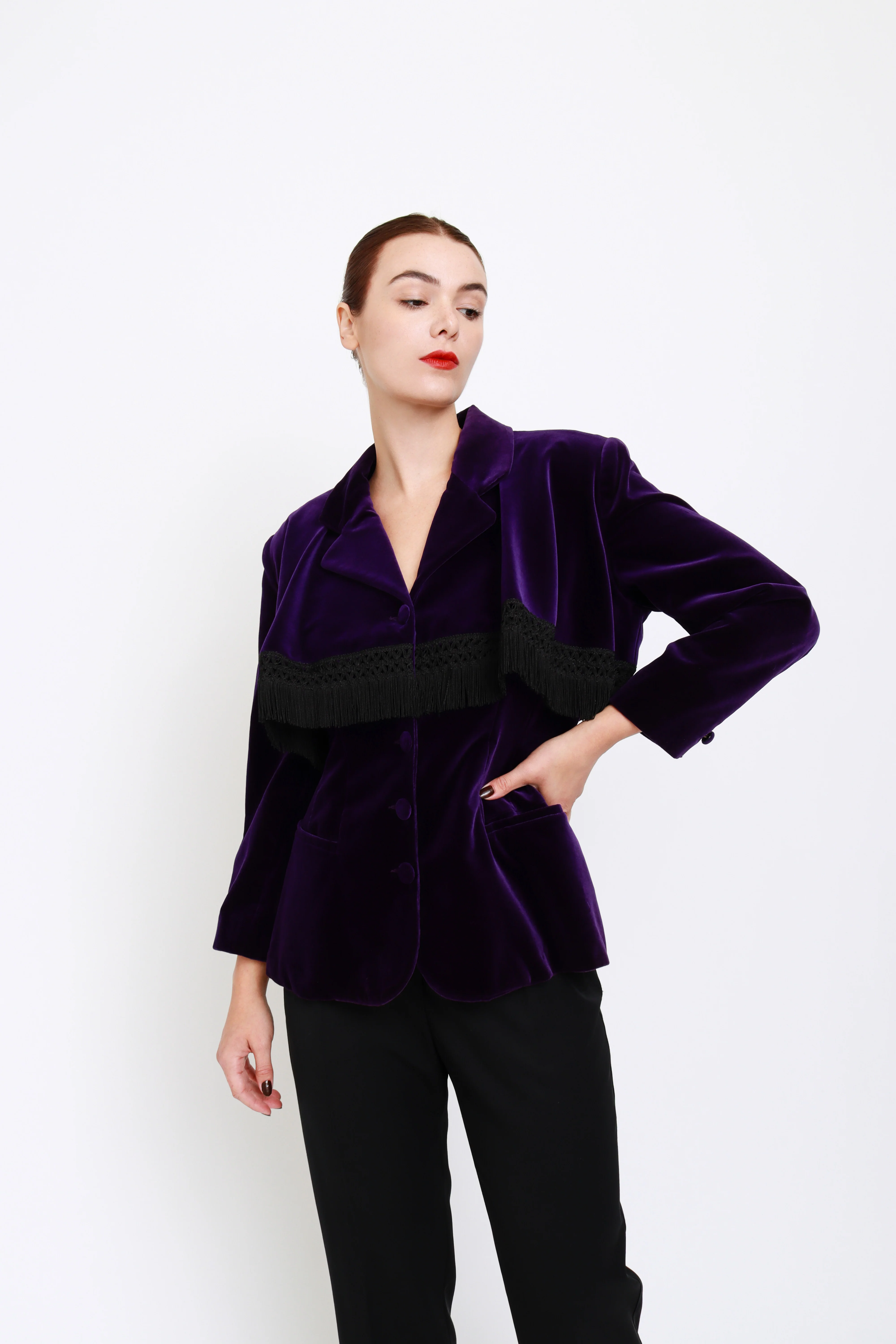 Velvet Fringe Jacket - Image 2