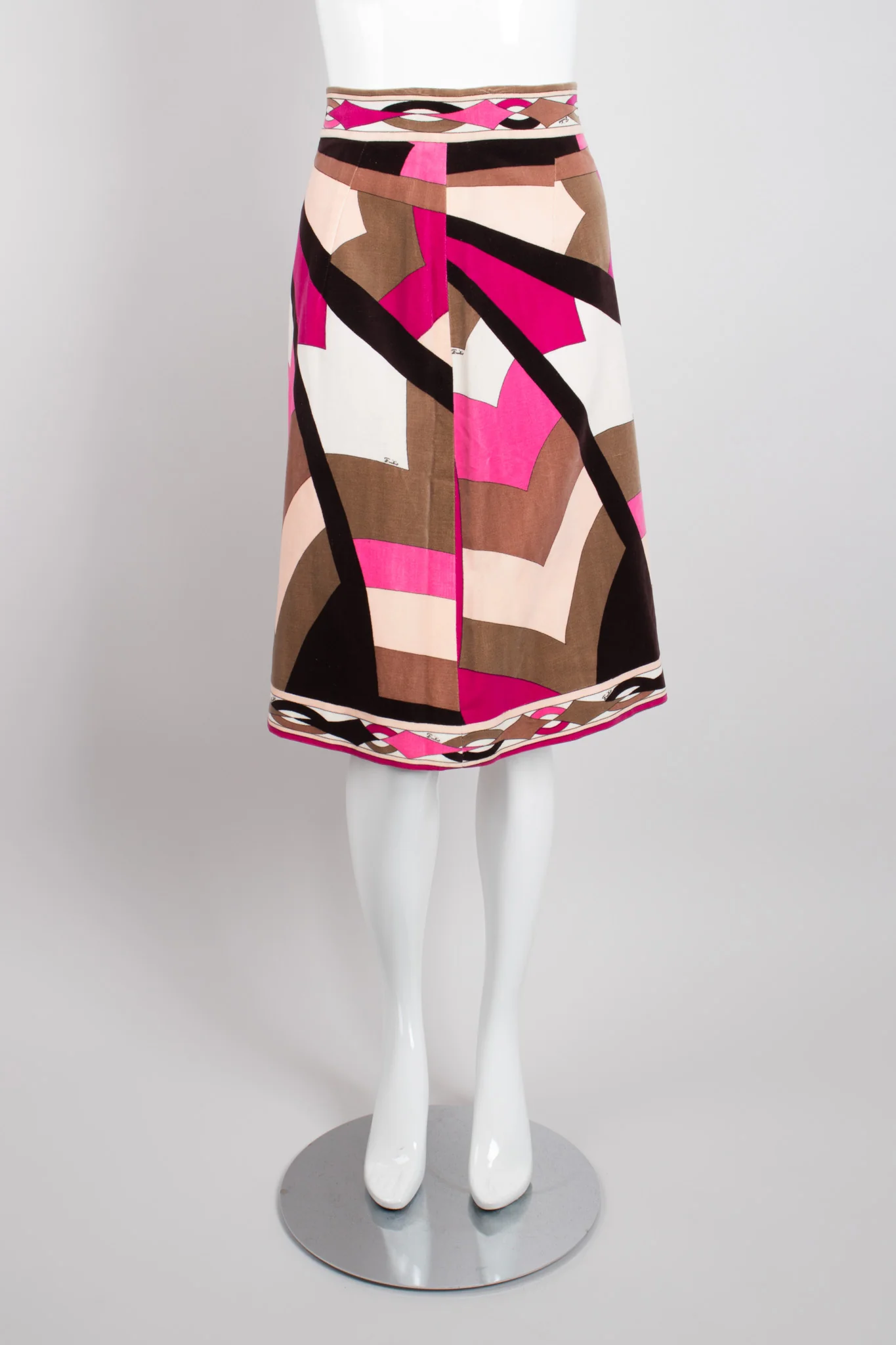 Velvet Geometric Chevron Skirt - Image 2