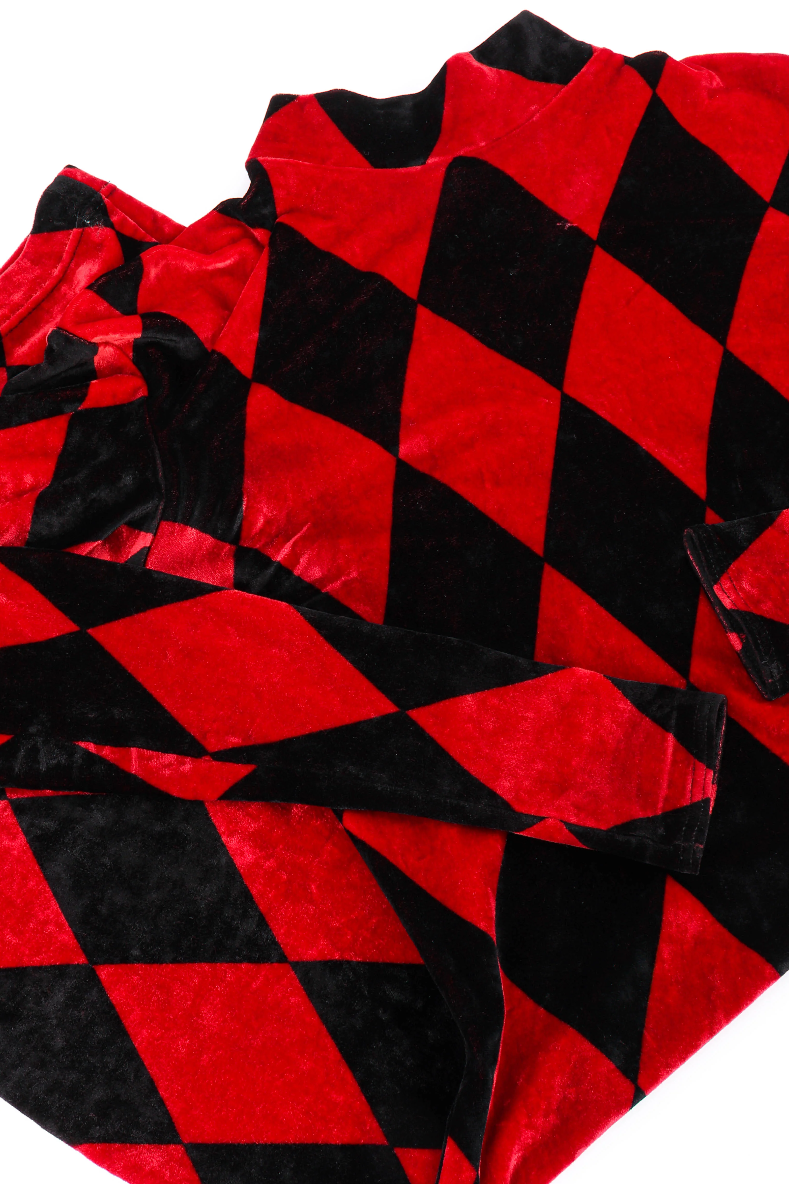 Velvet Harlequin Dress - Image 6