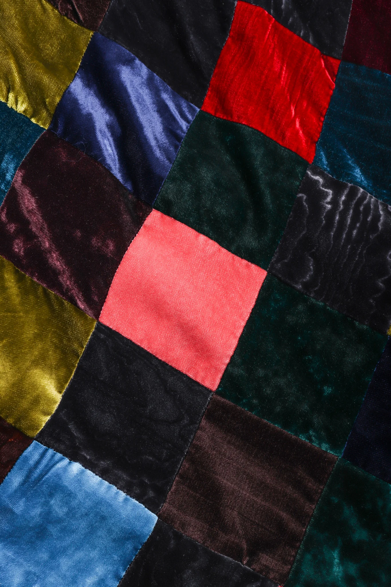 Velvet Harlequin Patchwork Dress - Image 14