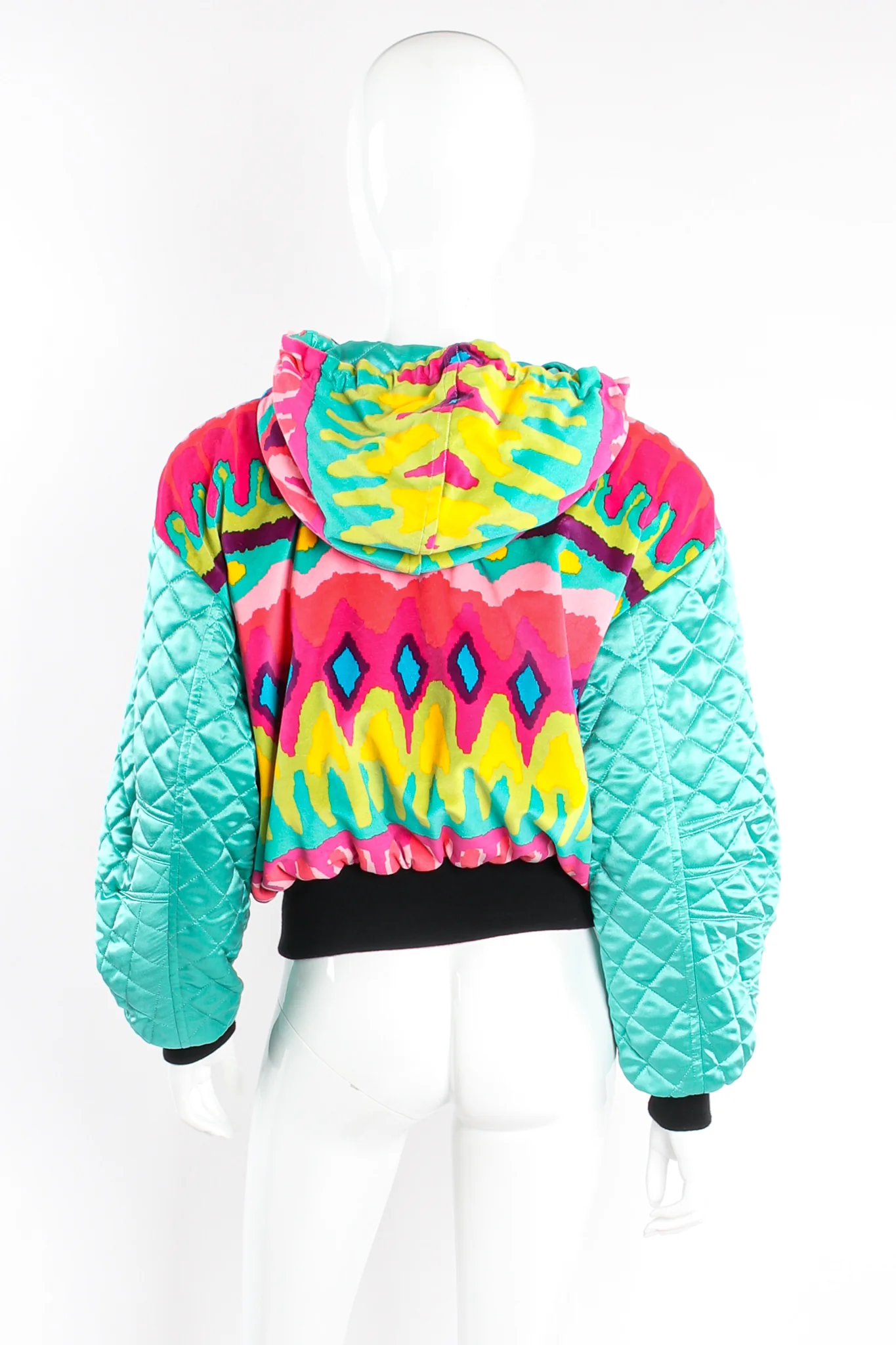 Velvet Ikat Hooded Bomber Jacket - Image 5