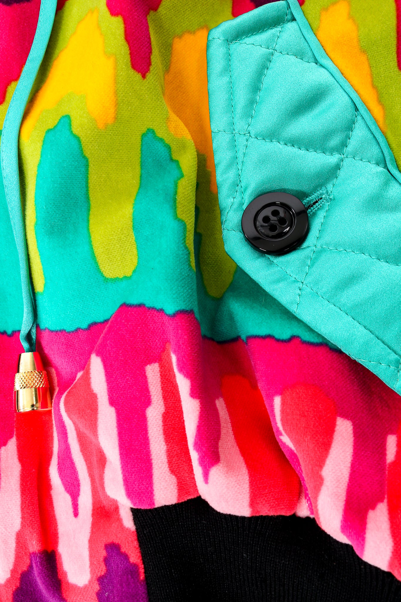 Velvet Ikat Hooded Bomber Jacket - Image 8