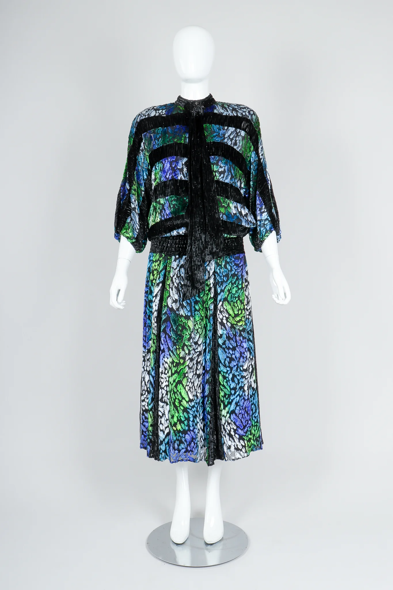 Velvet Lamé Burnout Dress - Image 4