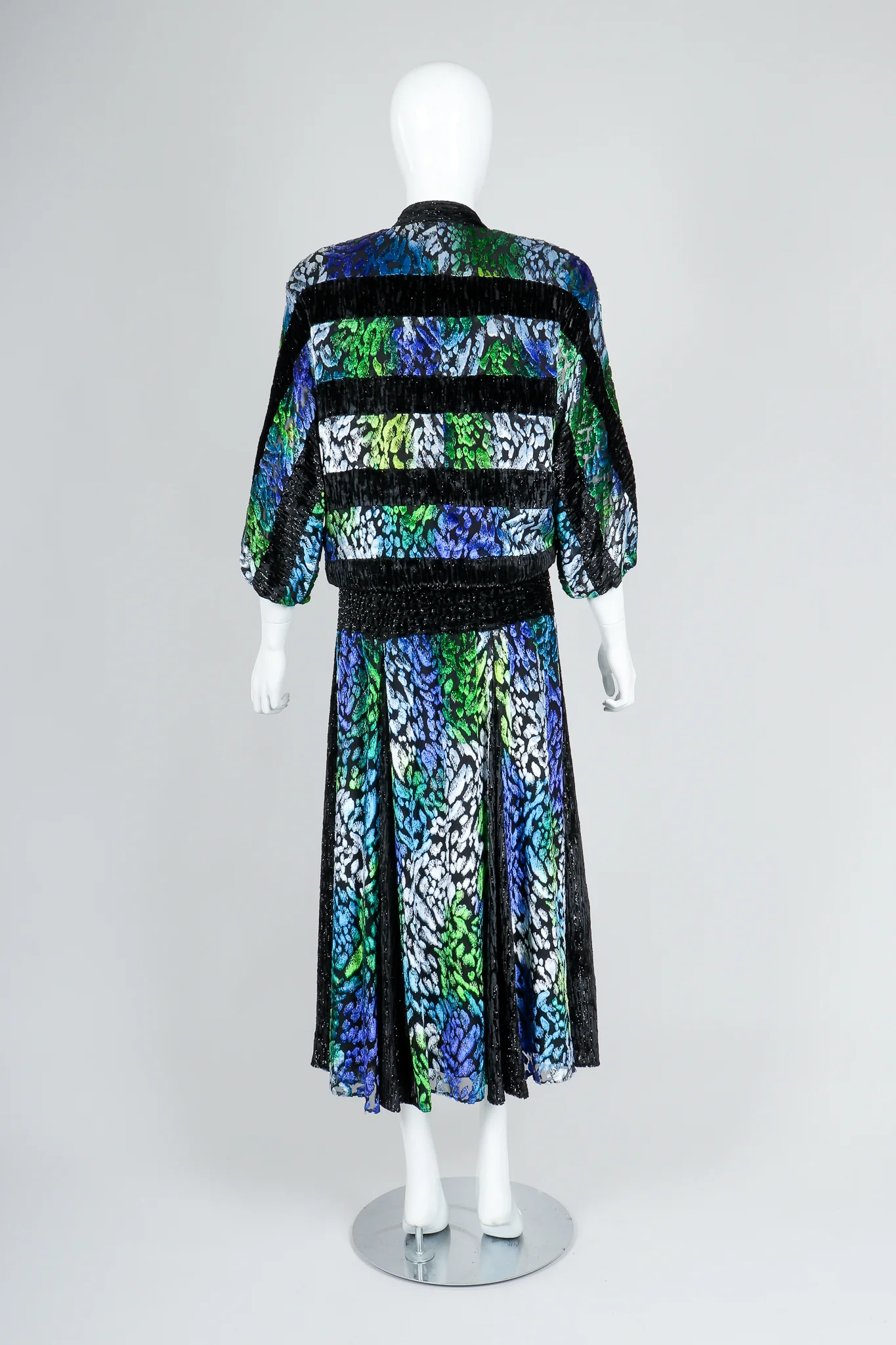 Velvet Lamé Burnout Dress - Image 5