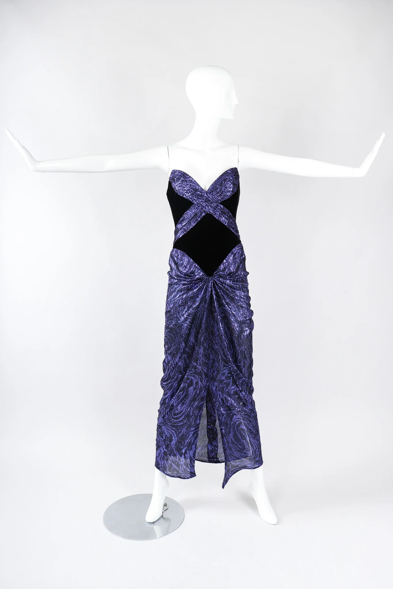Velvet Lamé Corset Gown - Image 2