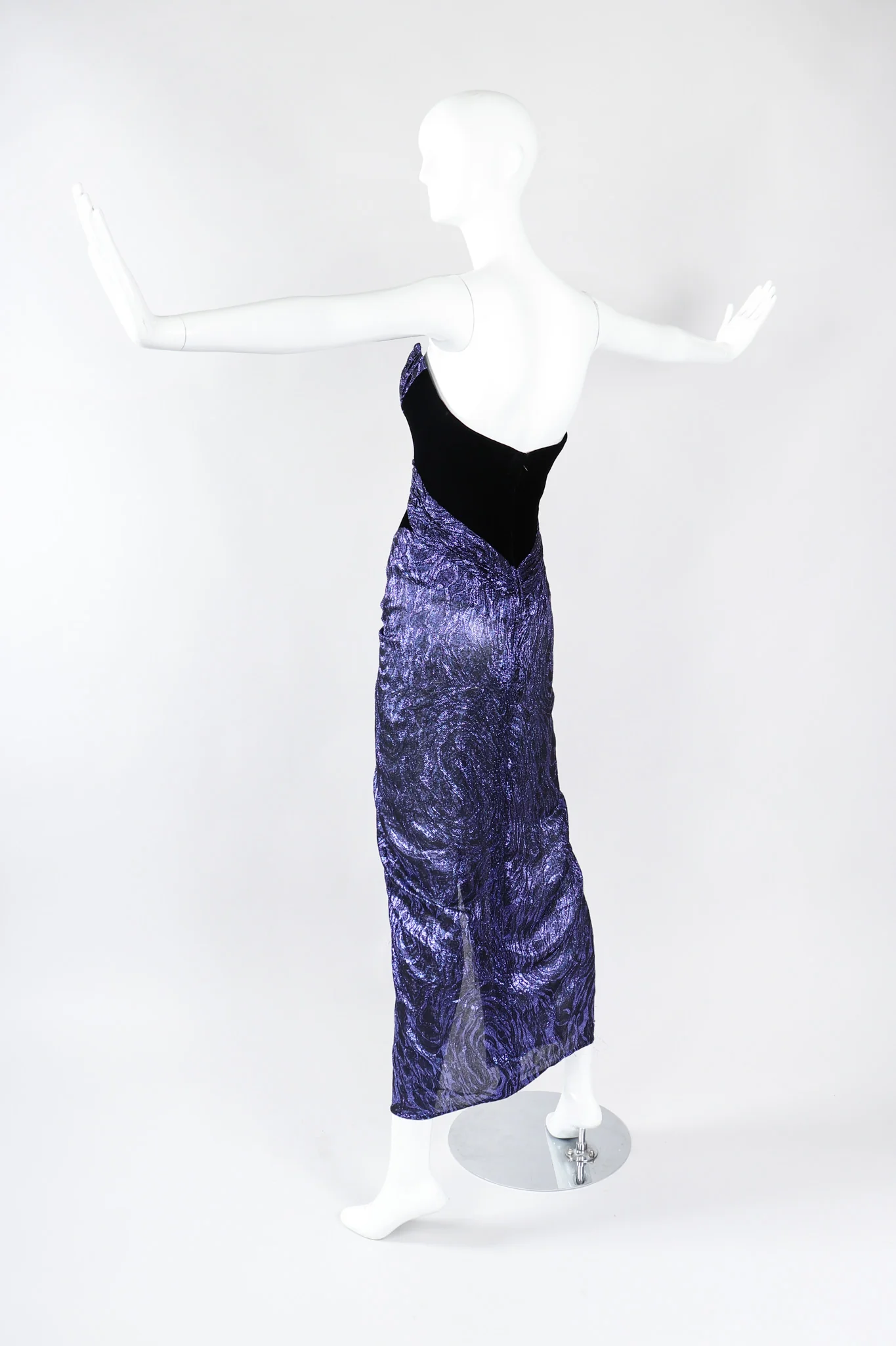 Velvet Lamé Corset Gown - Image 5