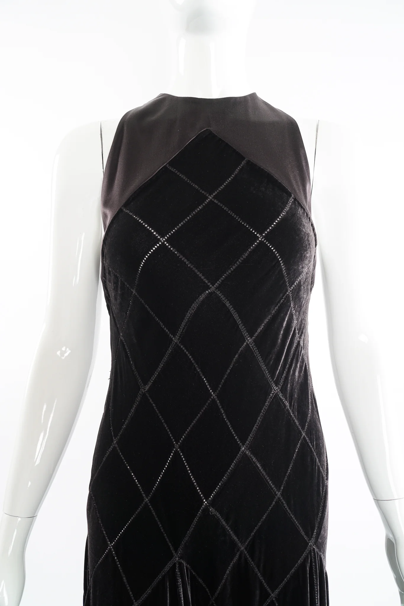 Velvet Lattice Cut Gown - Image 6