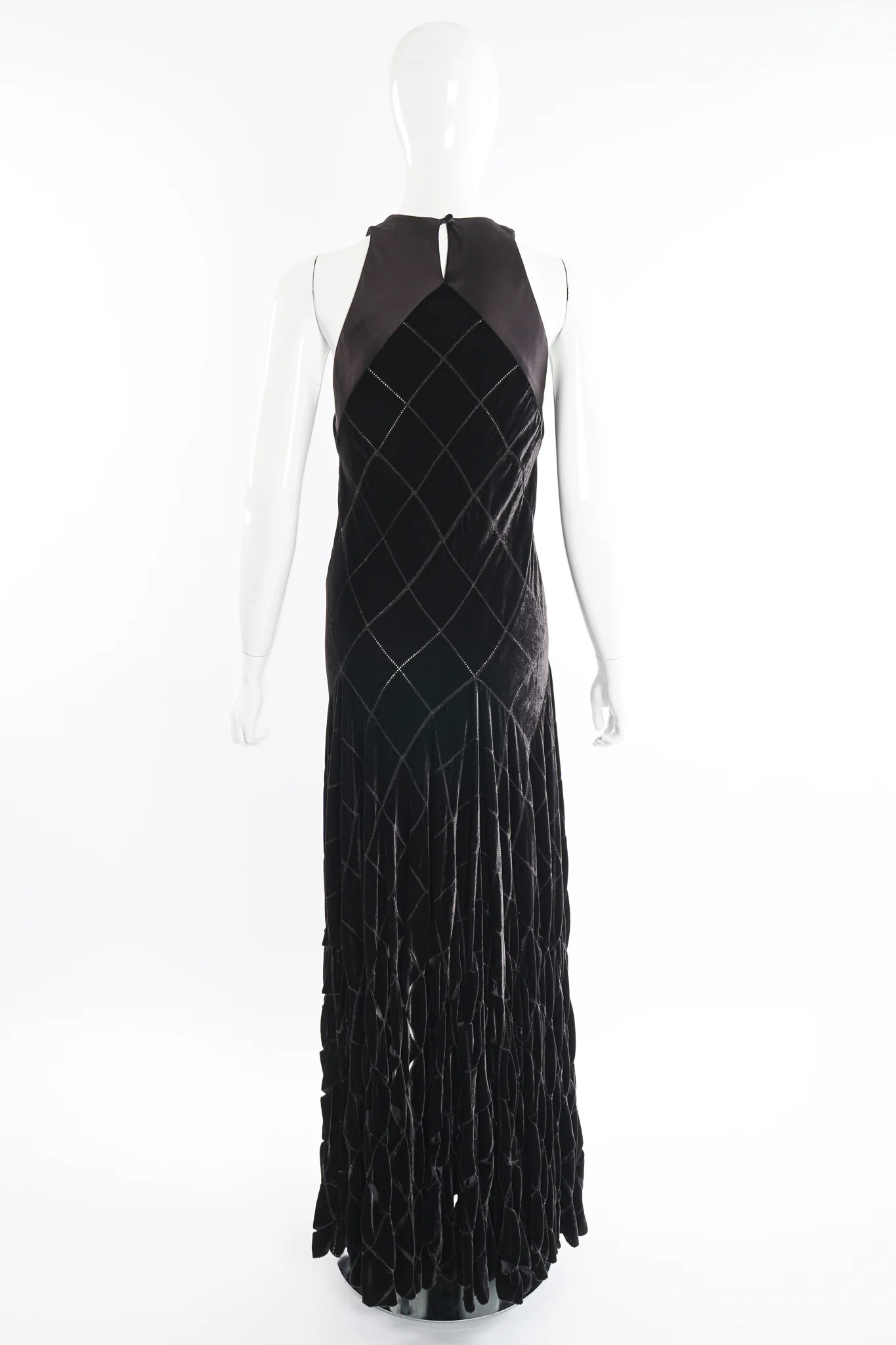 Velvet Lattice Cut Gown - Image 8