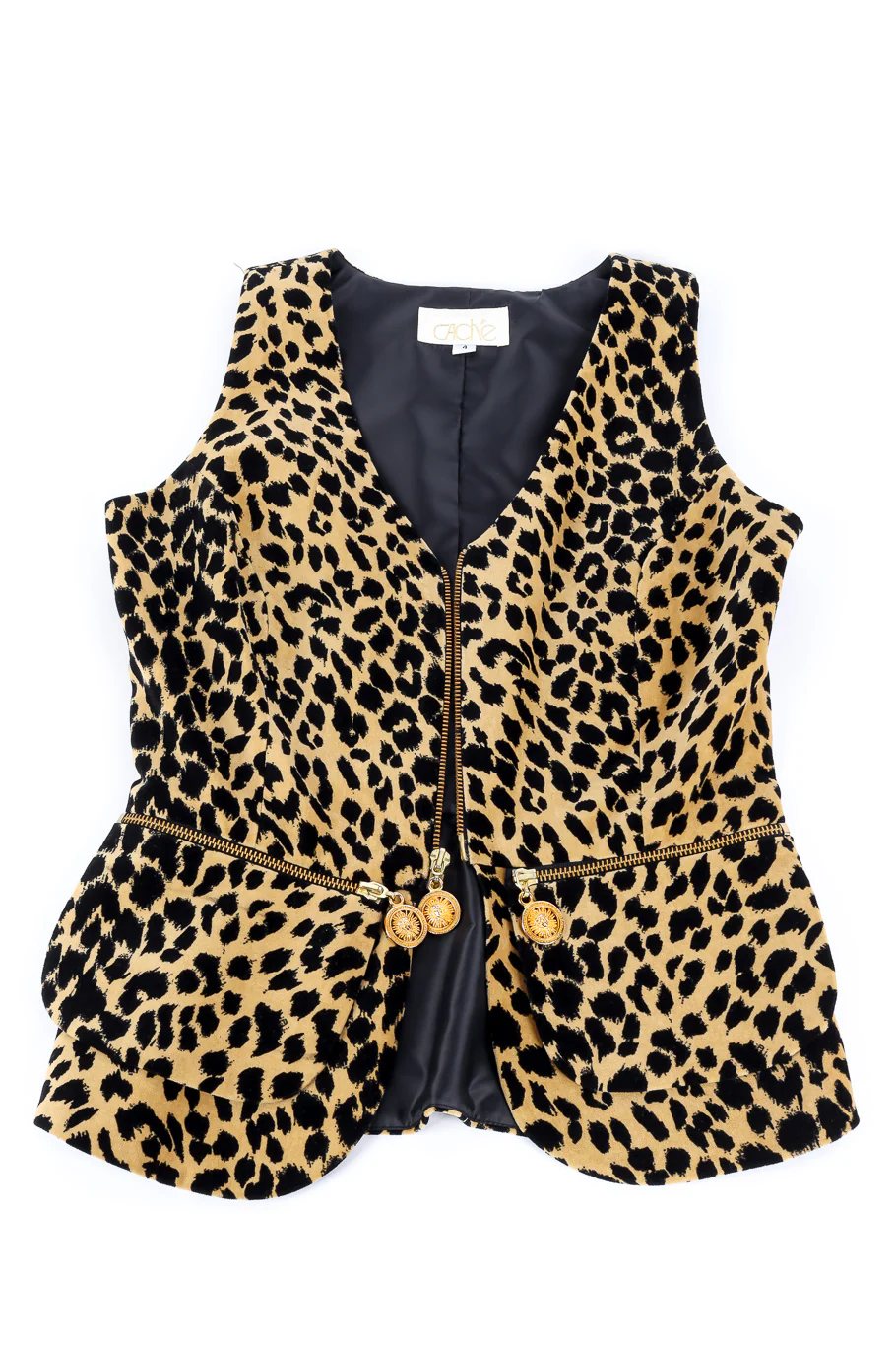 Velvet Leopard Peplum Vest - Image 6