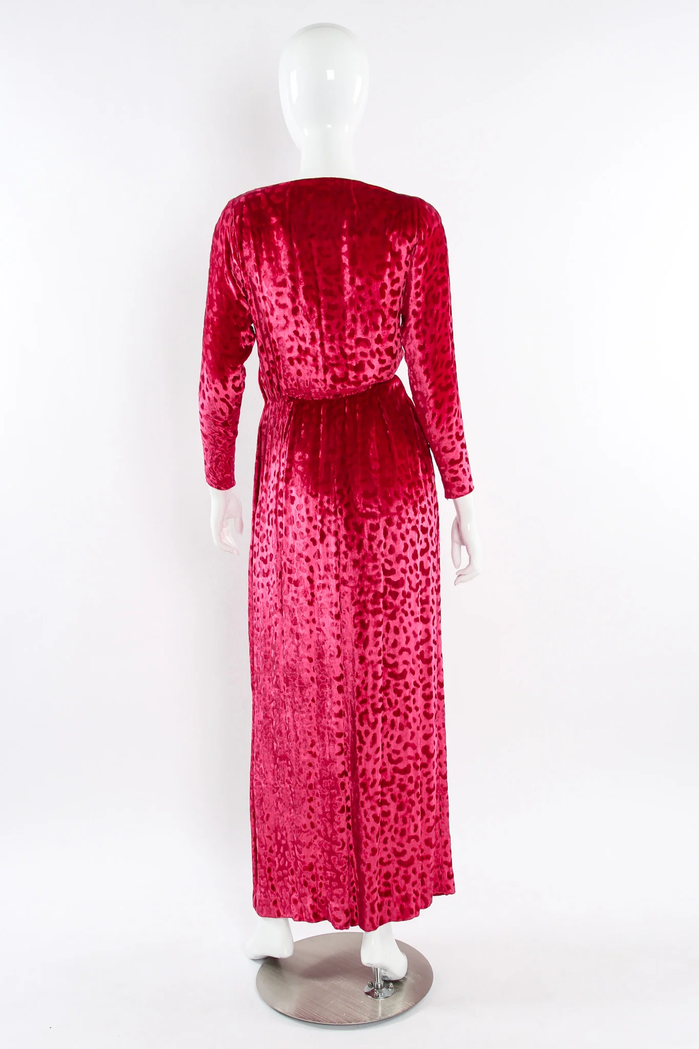 Velvet Leopard Wrap Gown - Image 4
