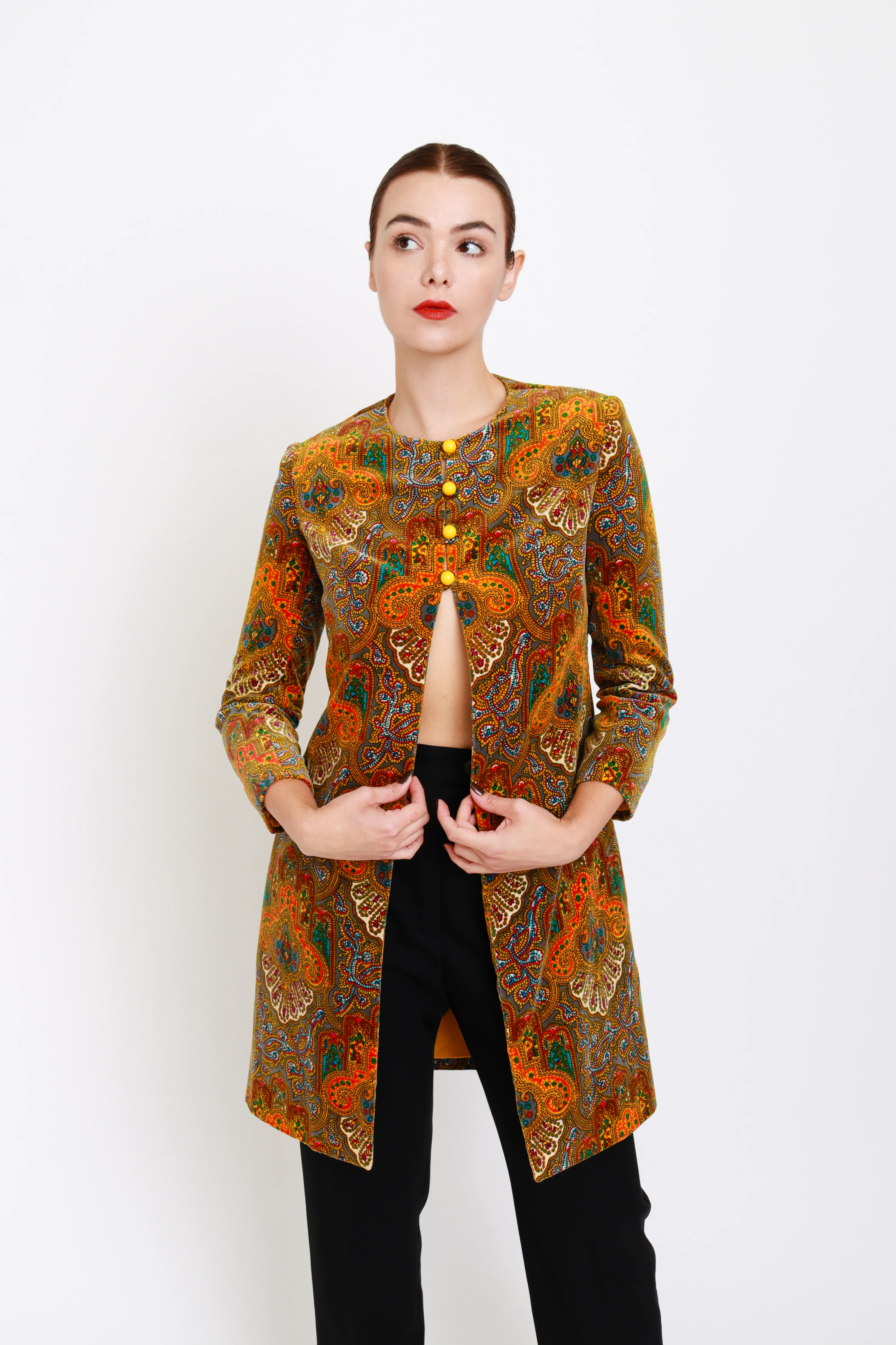 Velvet Mandala Paisley Coat - Image 2