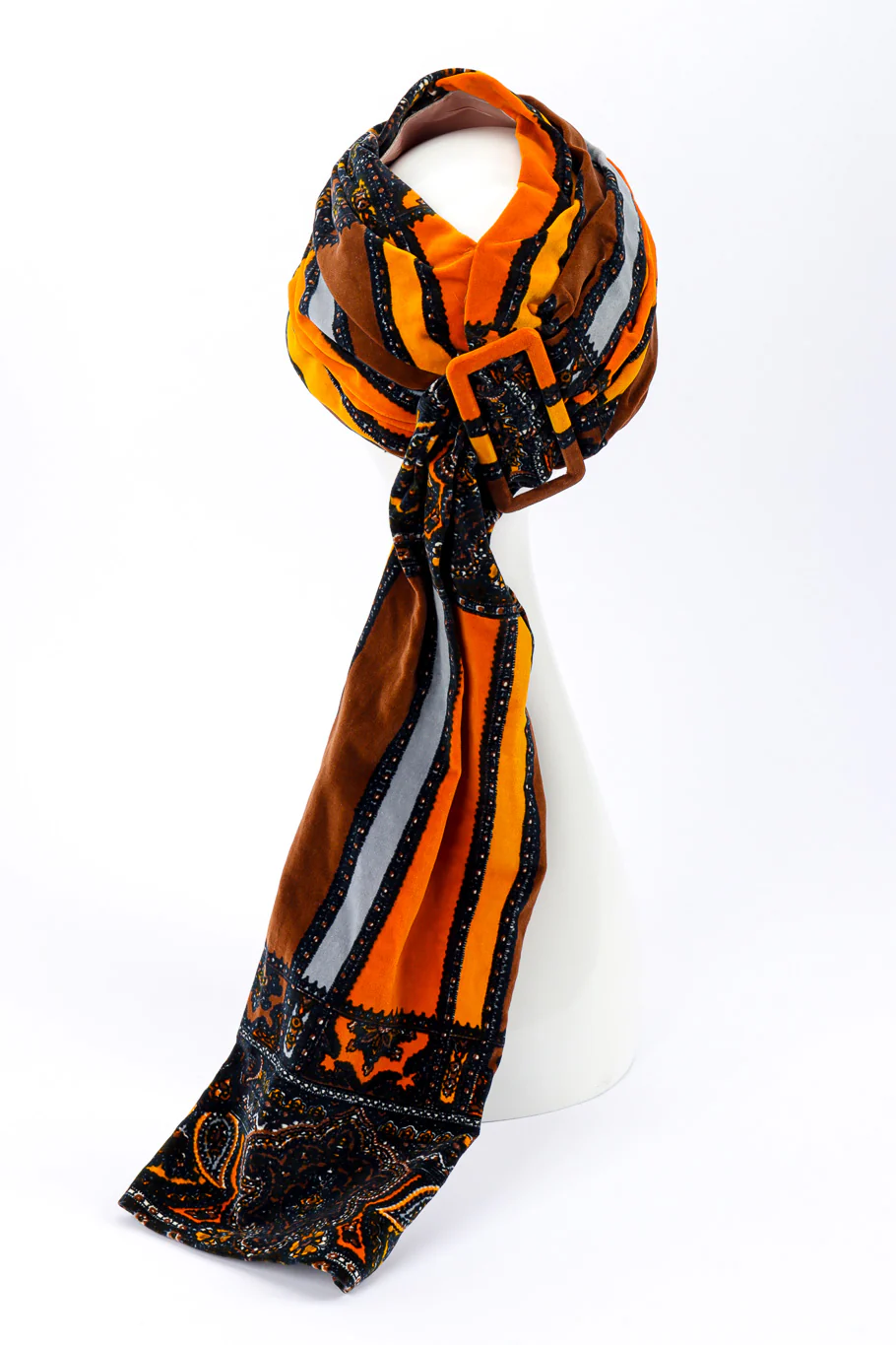 Velvet Paisley Turban Hat - Image 4
