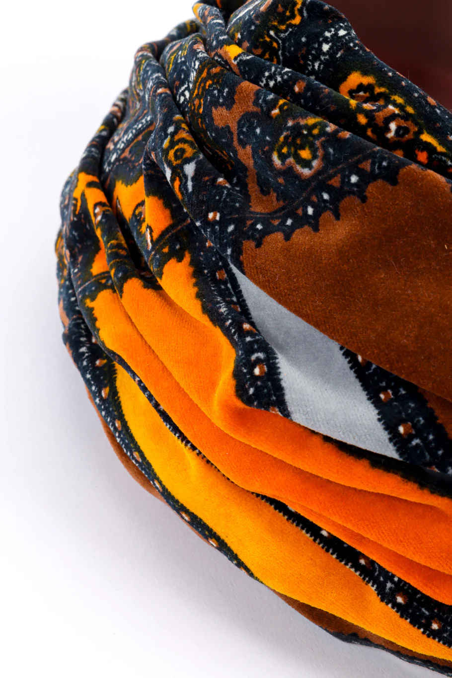 Velvet Paisley Turban Hat - Image 7