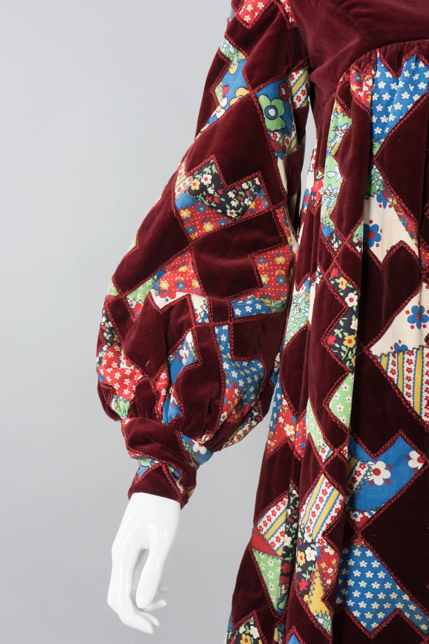 Velvet Patchwork MiniDress - Image 11
