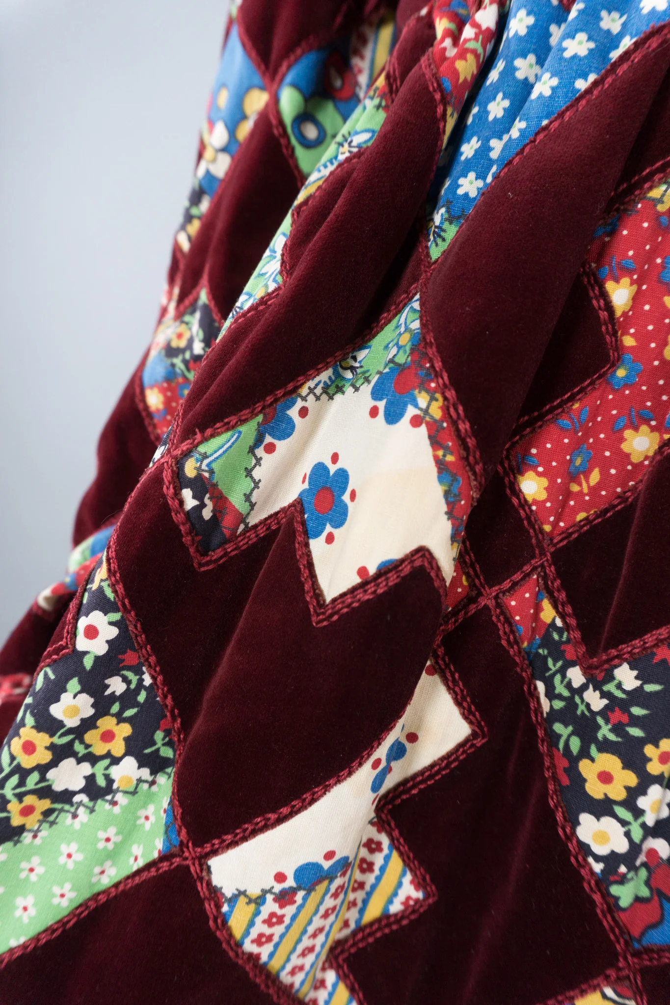 Velvet Patchwork MiniDress - Image 12