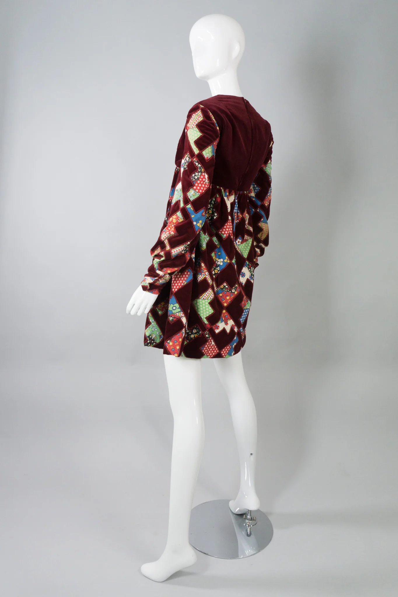 Velvet Patchwork MiniDress - Image 4