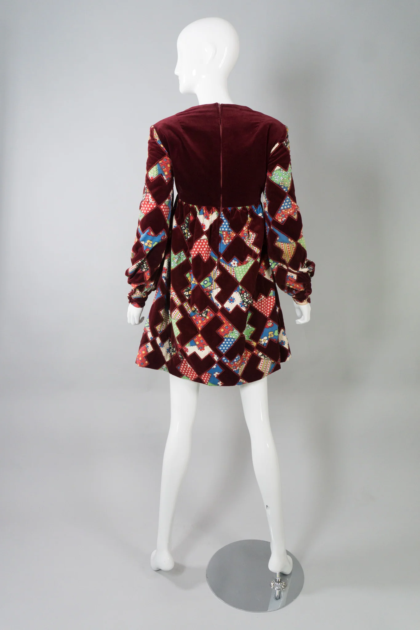 Velvet Patchwork MiniDress - Image 5