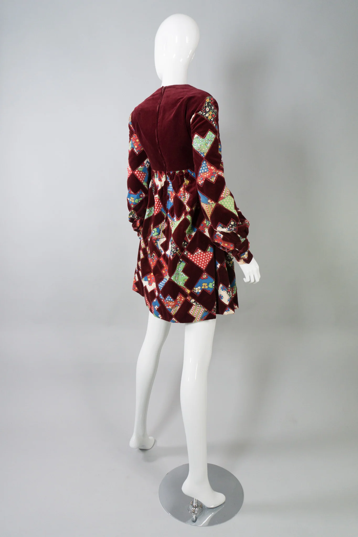 Velvet Patchwork MiniDress - Image 6