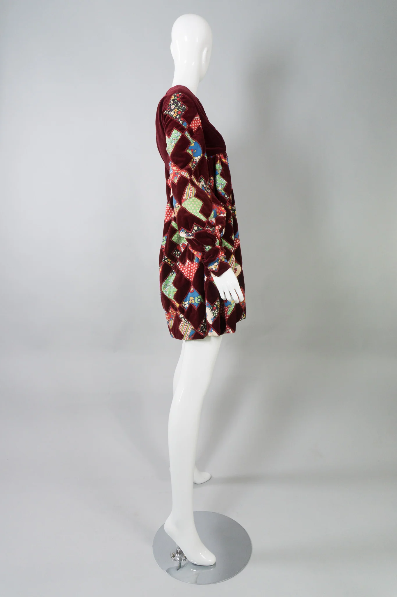 Velvet Patchwork MiniDress - Image 7