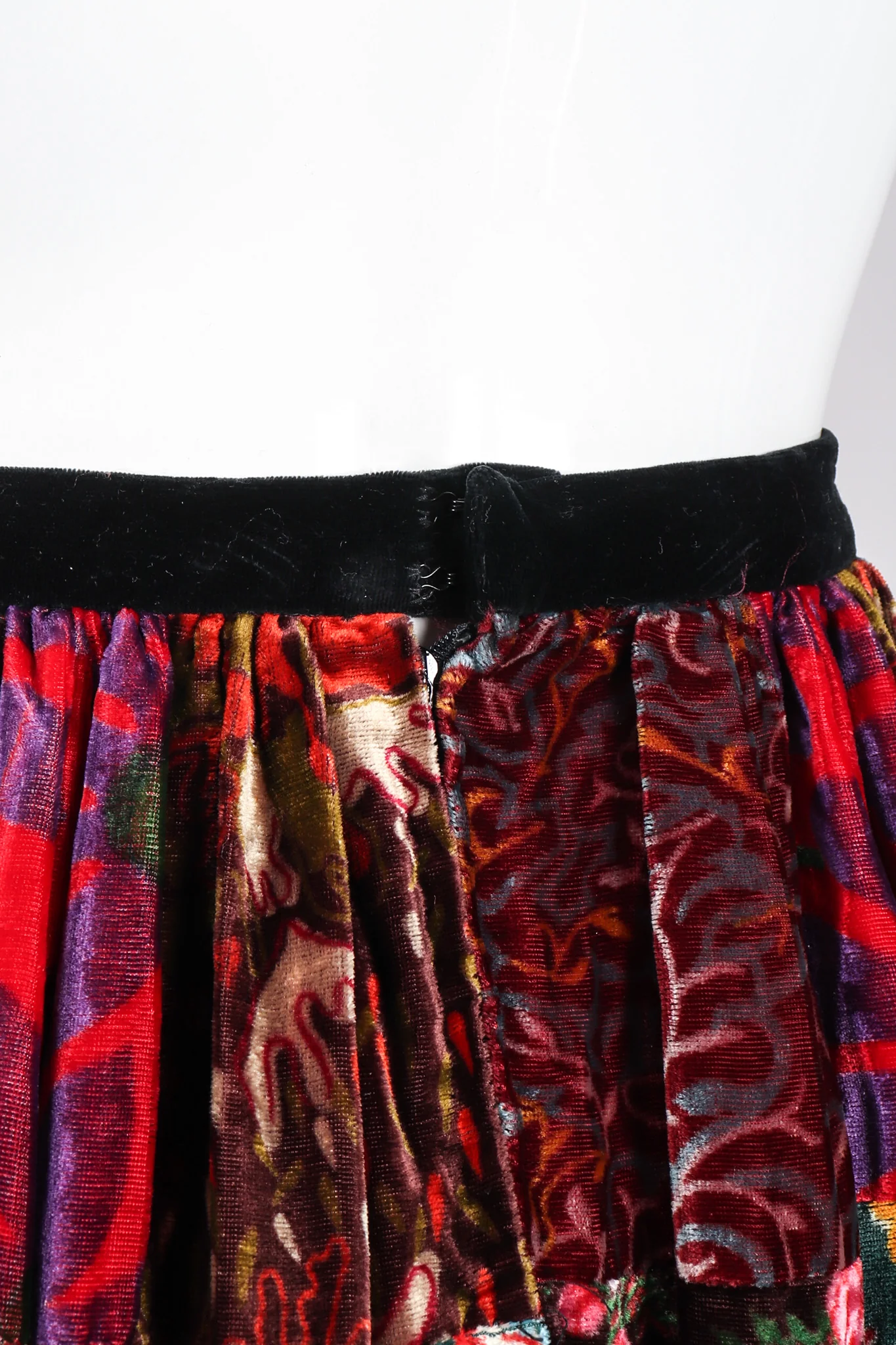 Velvet Patchwork Skirt - Image 11
