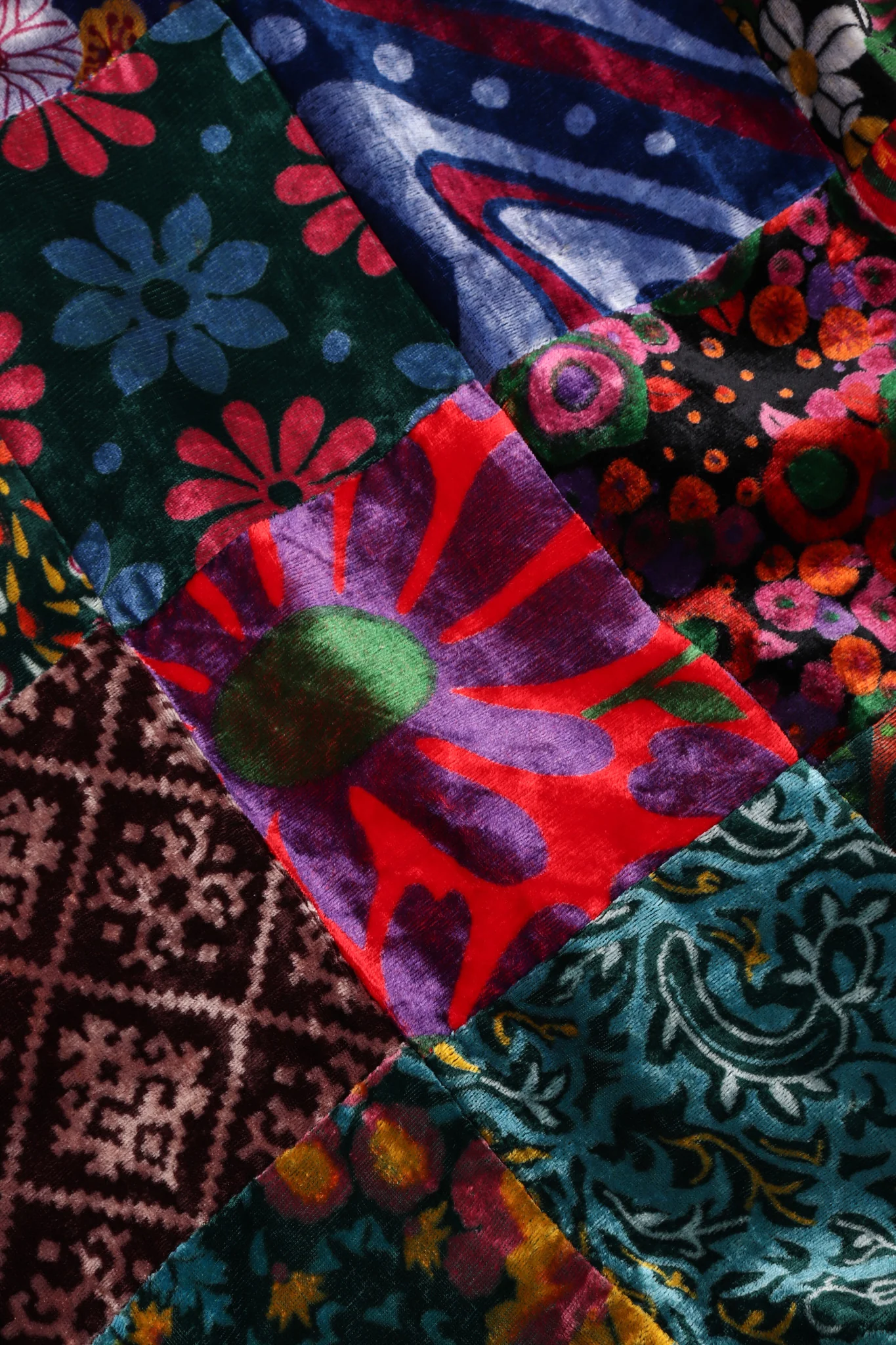 Velvet Patchwork Skirt - Image 12