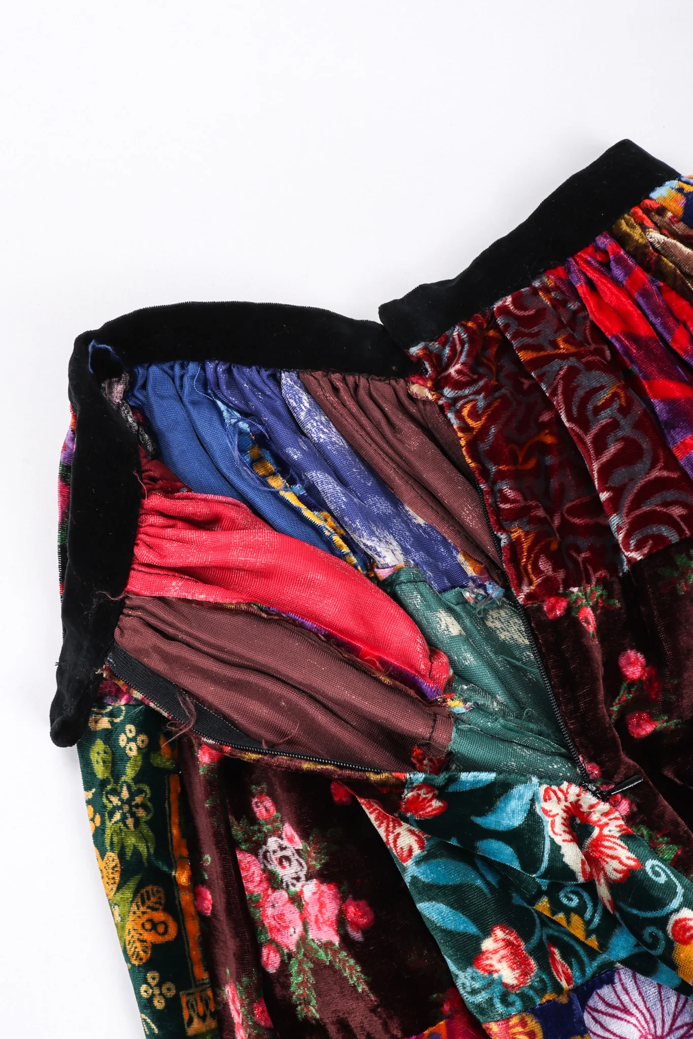 Velvet Patchwork Skirt - Image 17