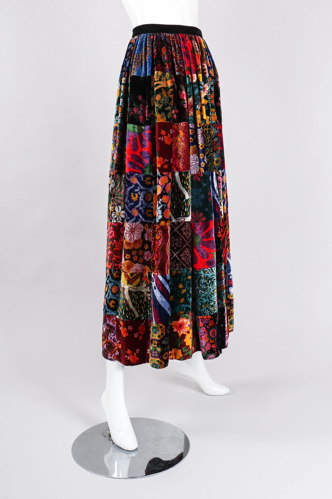 Velvet Patchwork Skirt - Image 2