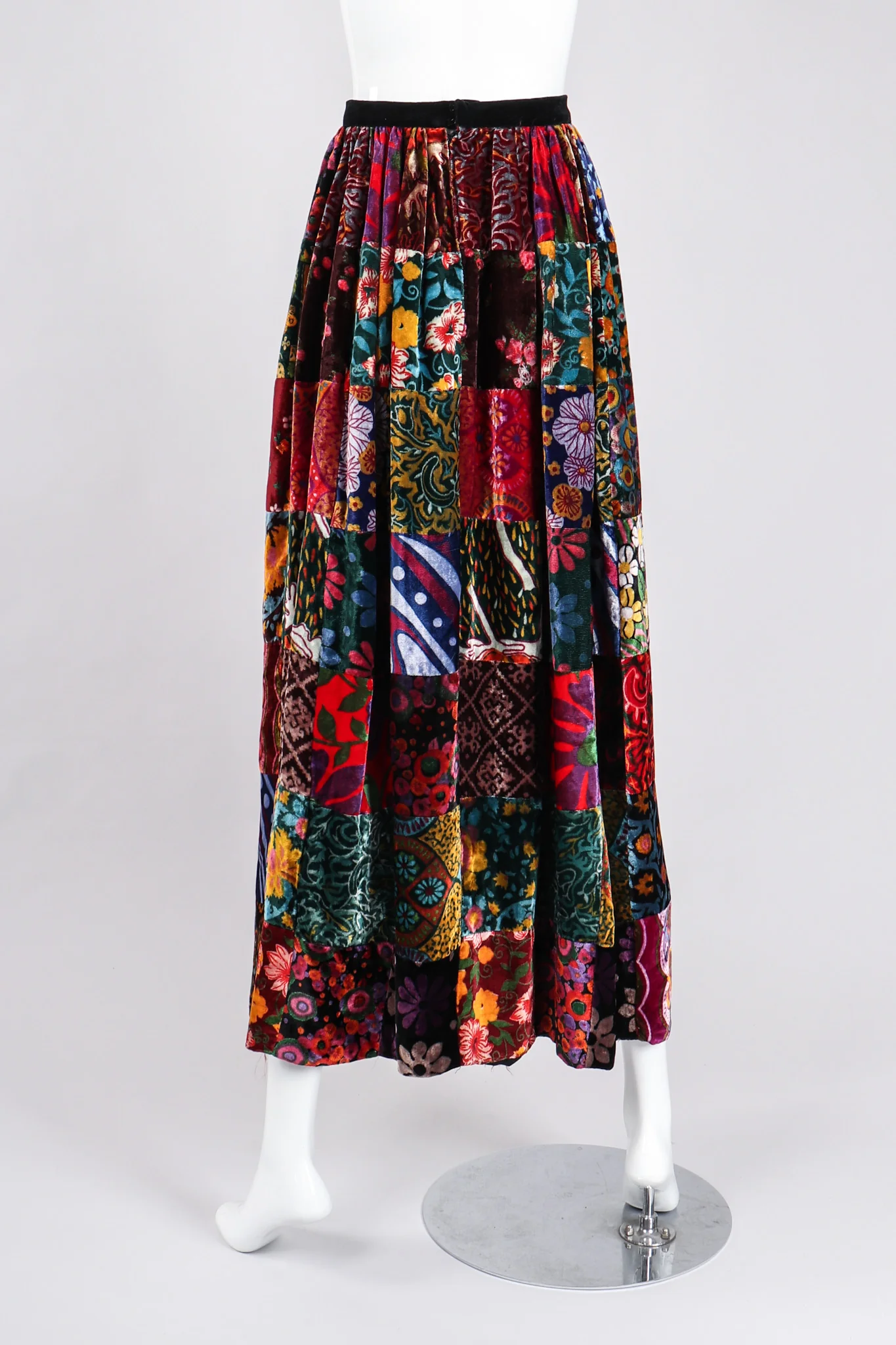 Velvet Patchwork Skirt - Image 7