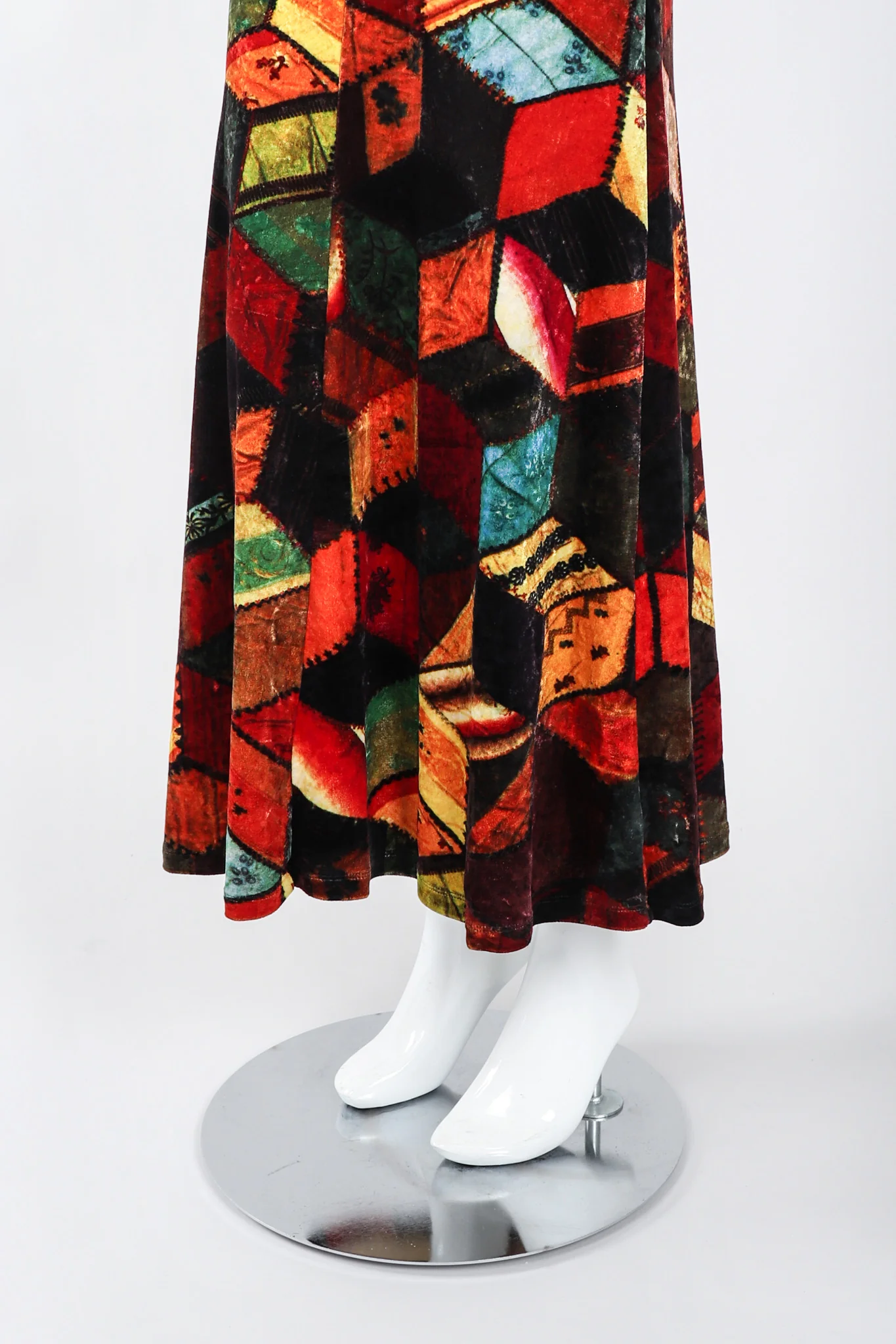 Velvet Patchwork Underwire Dress - Image 11