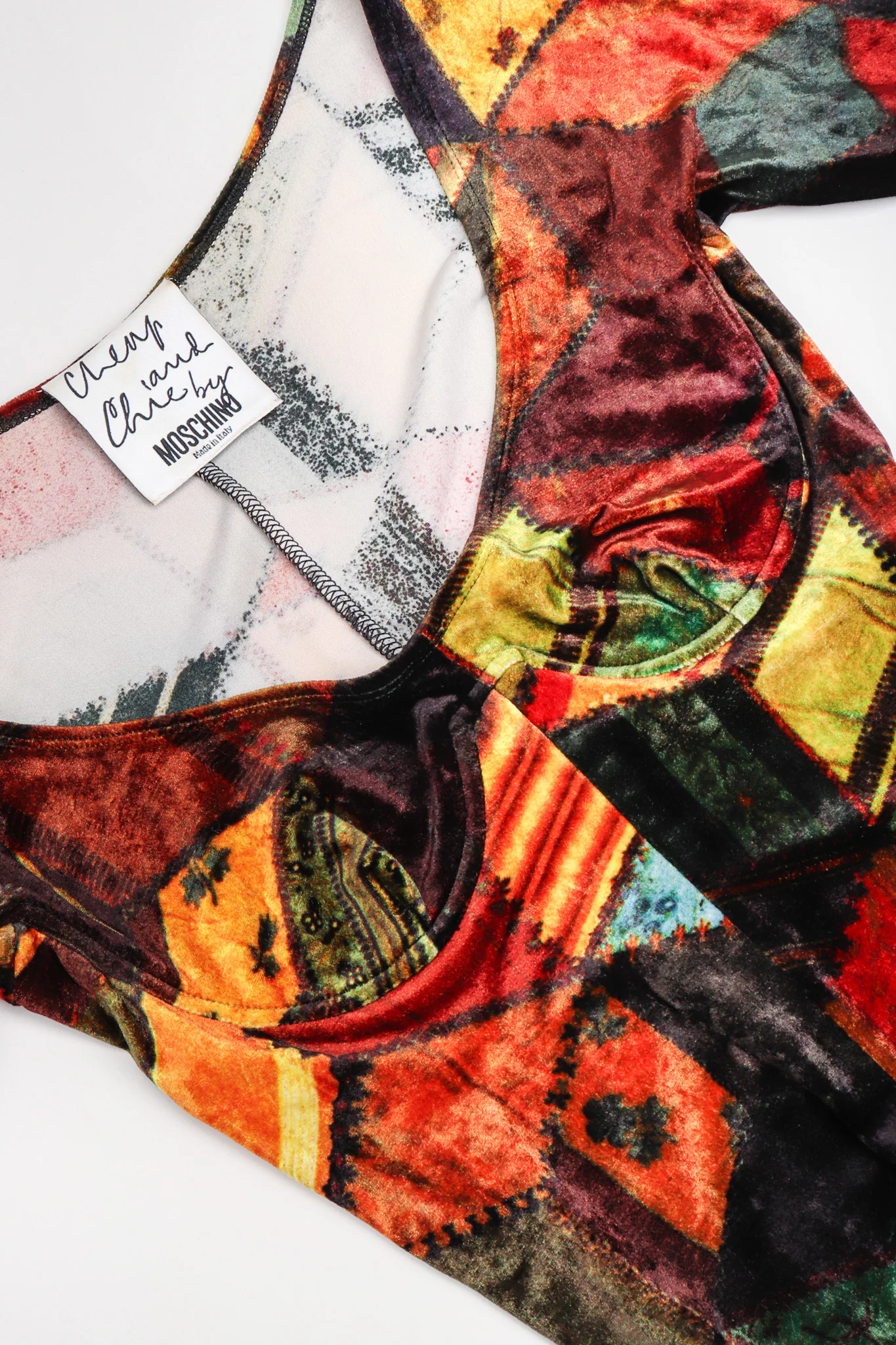 Velvet Patchwork Underwire Dress - Image 13