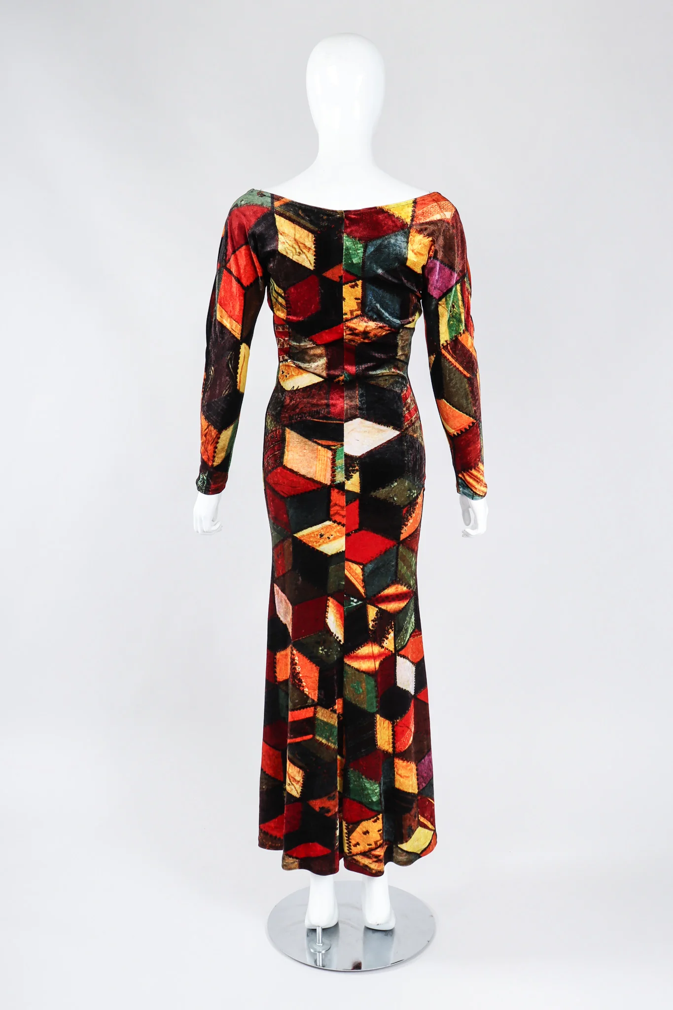 Velvet Patchwork Underwire Dress - Image 6