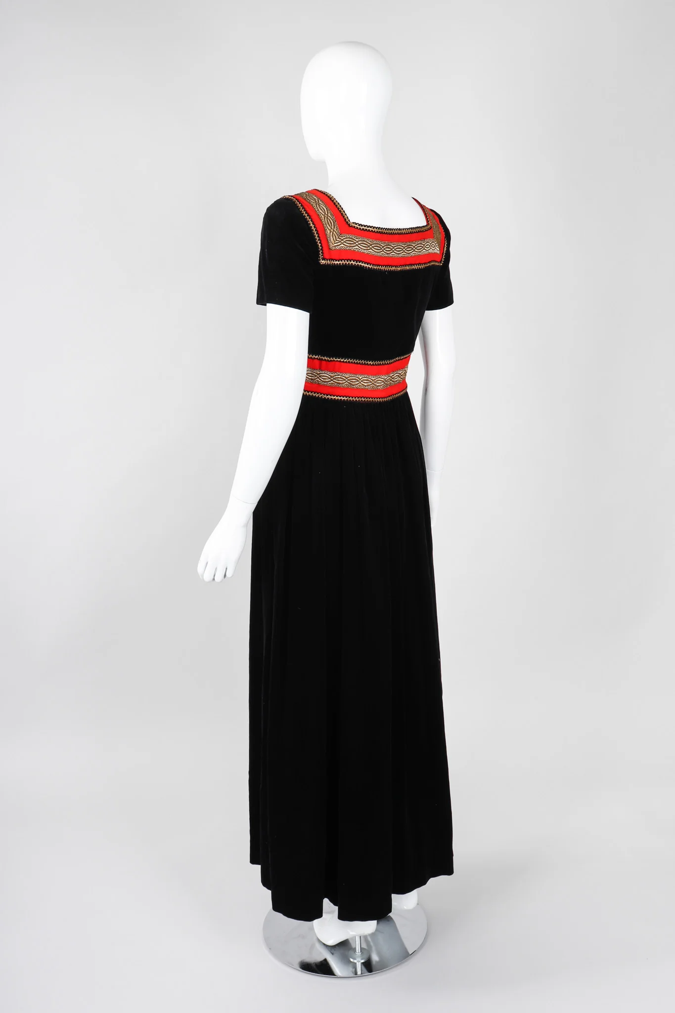 Velvet Peasant Dress - Image 6