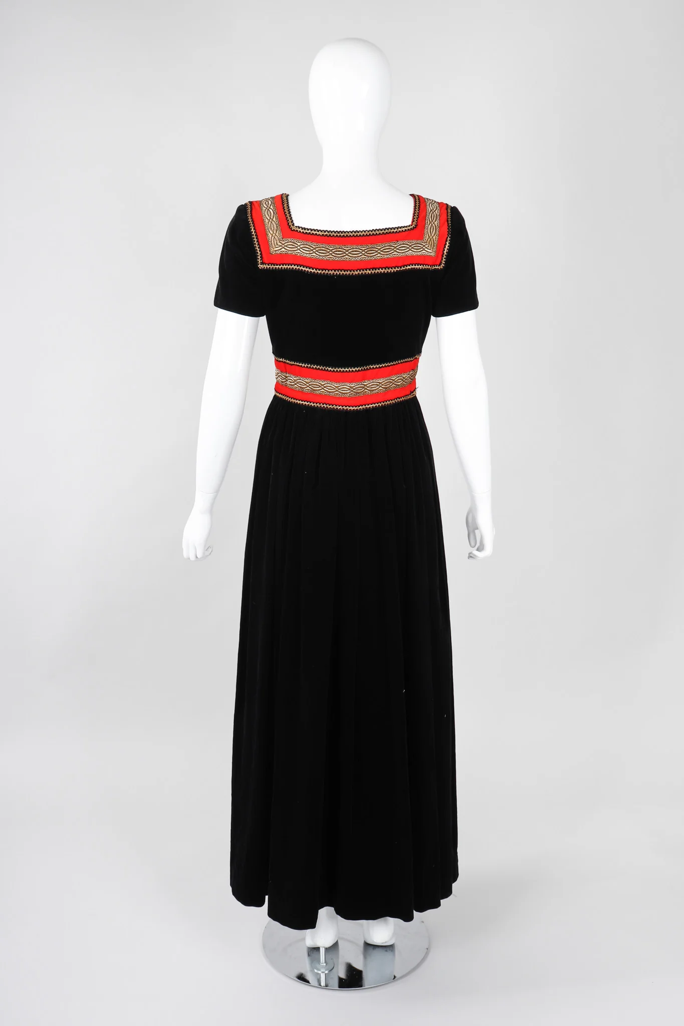 Velvet Peasant Dress - Image 7